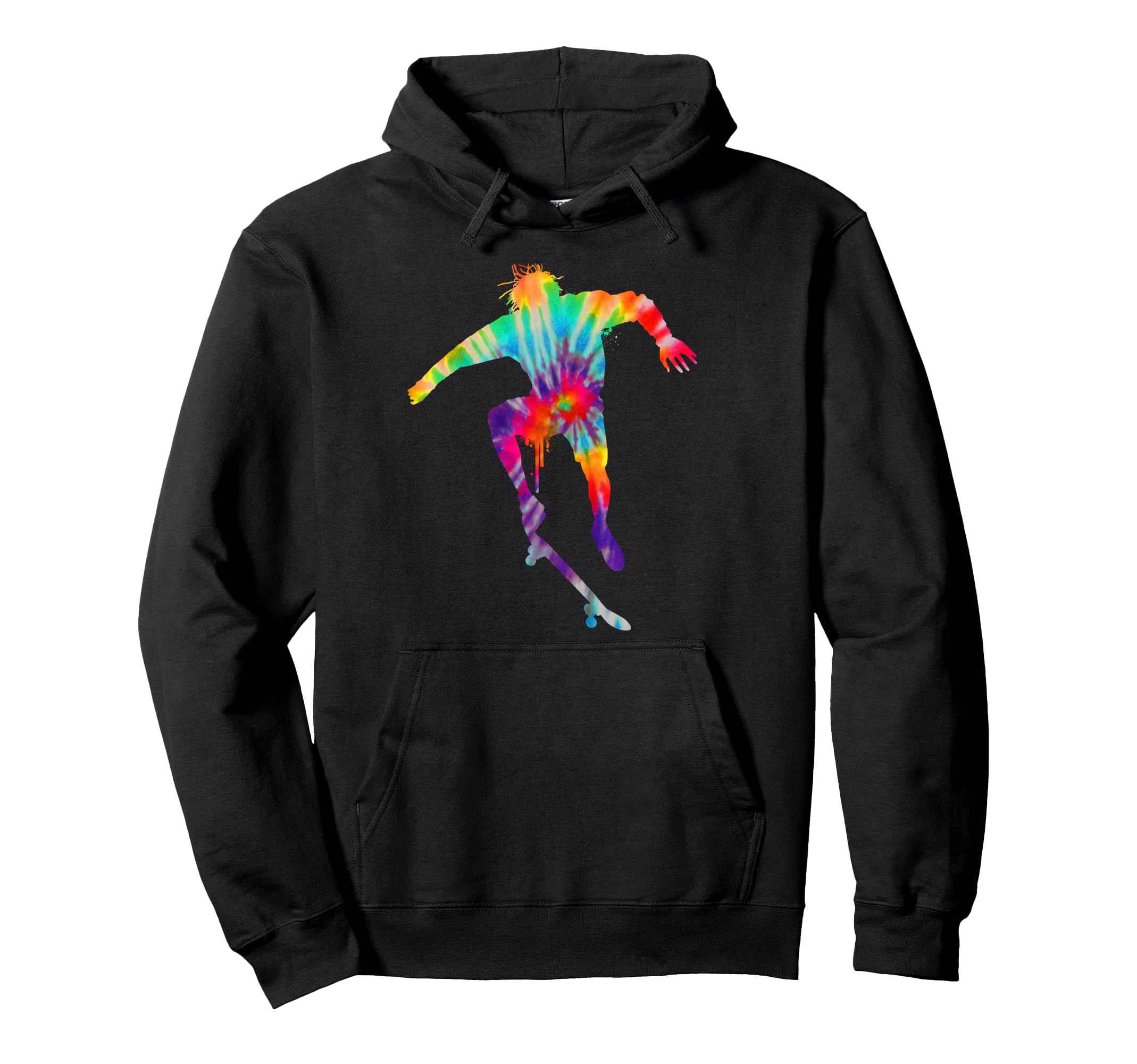 Skater Tie Dye Skateboard Skating Hoodie - Streetwear Style Men Women - T-Shirt, Sweatshirt, Hoodie