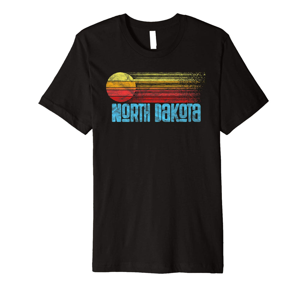 North Dakota Distressed Sun T-Shirt - Graphic Print for Adults - T-Shirt, Sweatshirt, Hoodie