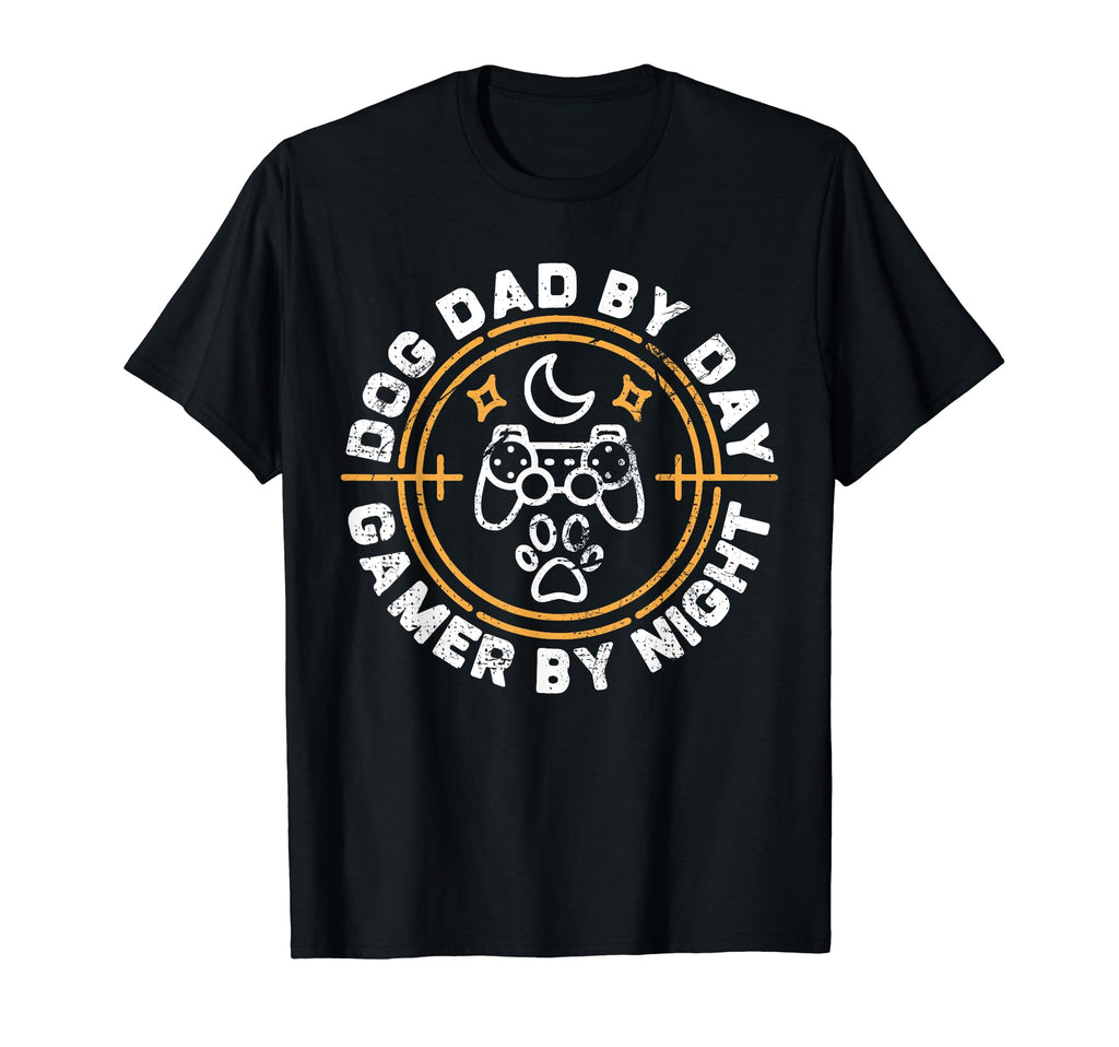 Dog Dad Day Gamer Night Video Games T-Shirt - Trendy Graphic Men Women - T-Shirt, Sweatshirt, Hoodie