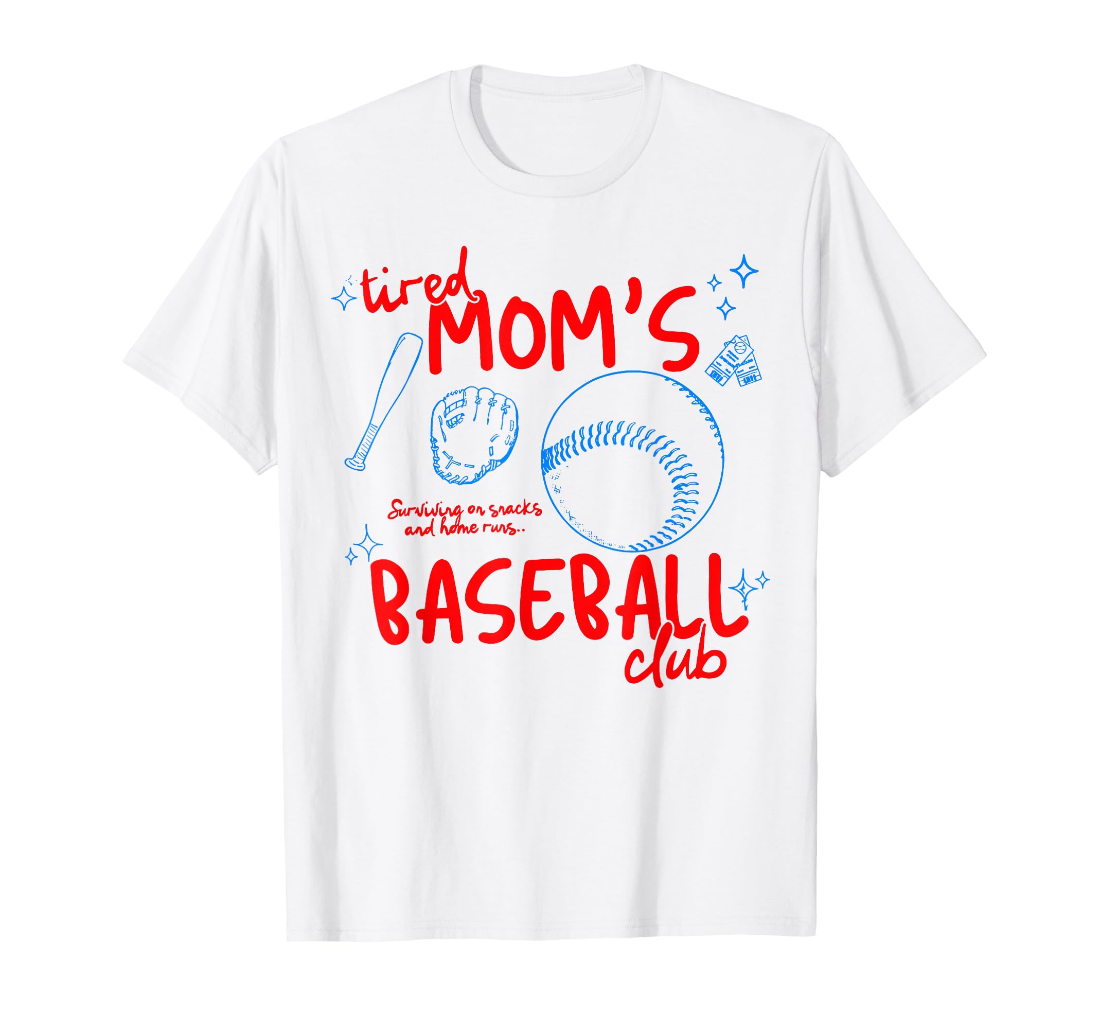 Tired Moms Baseball Club Game Day T-Shirt - Aesthetic Graphic for Adults - T-Shirt, Sweatshirt, Hoodie