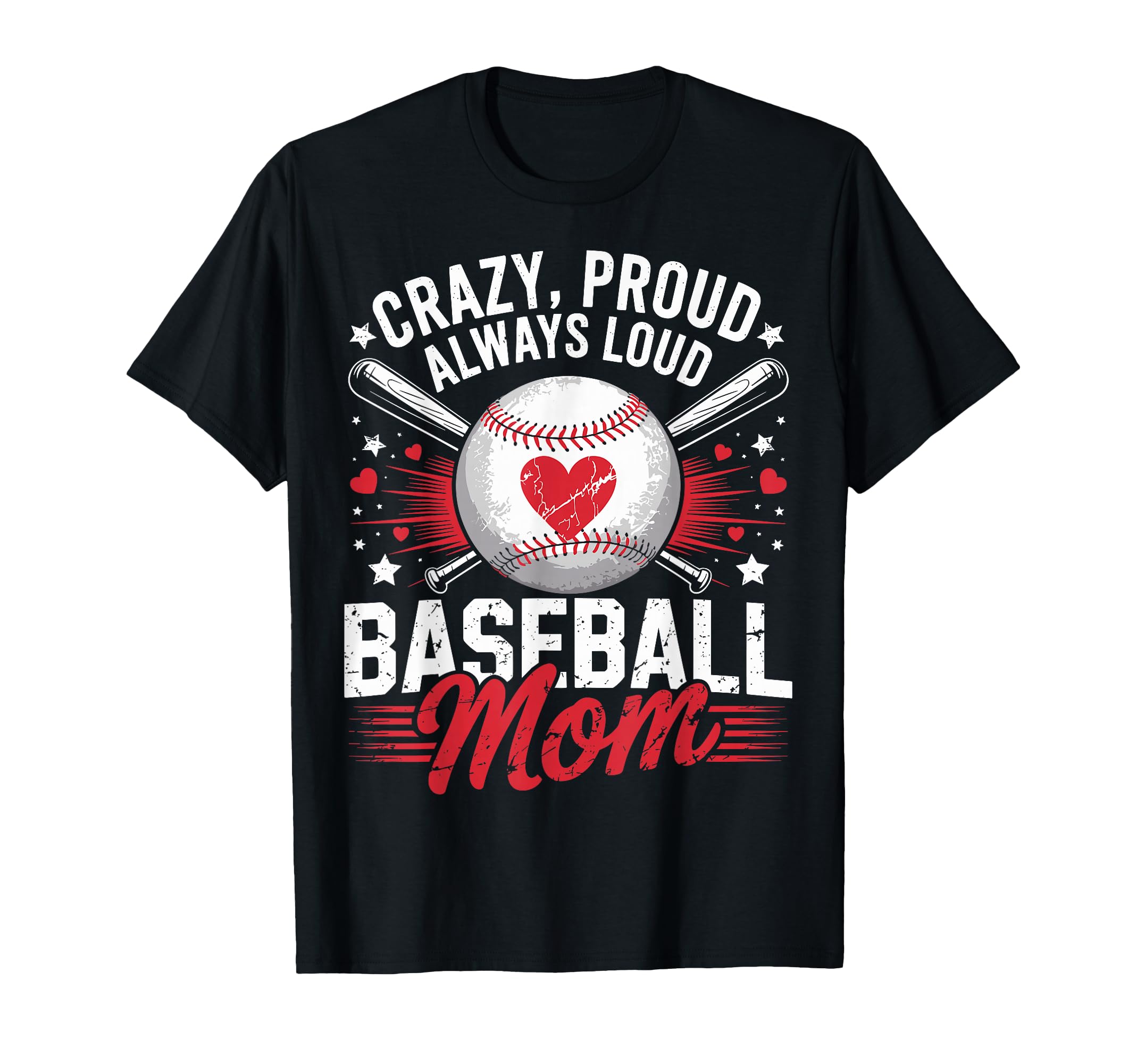 Proud Baseball Mom Mom Baseball Mama T-Shirt - Trendy Graphic for Adults - T-Shirt, Sweatshirt, Hoodie