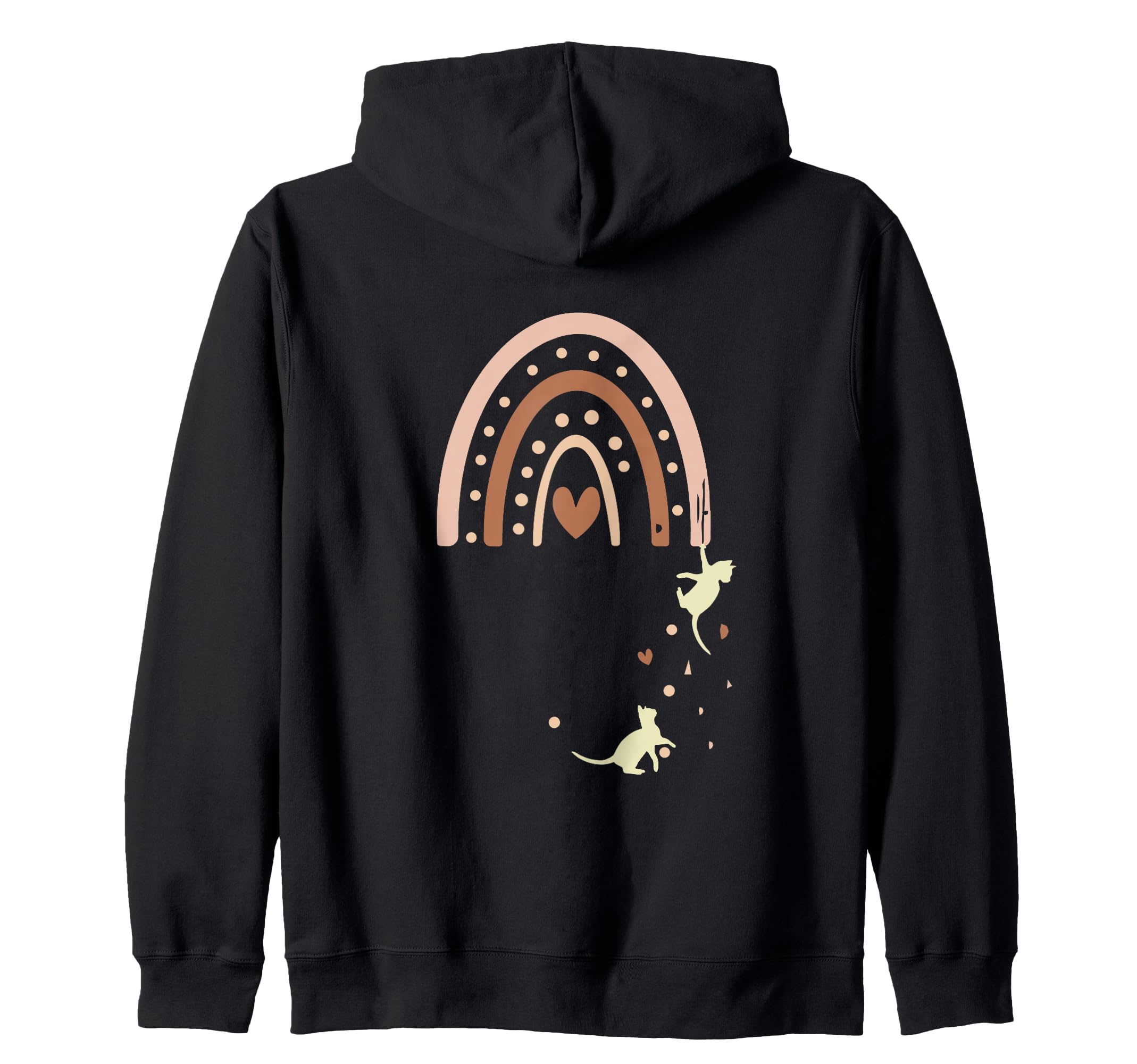 Cat Boho Rainbow Playful Kittens T-Shirt - Custom Art Print Unisex - T-Shirt, Sweatshirt, Hoodie
