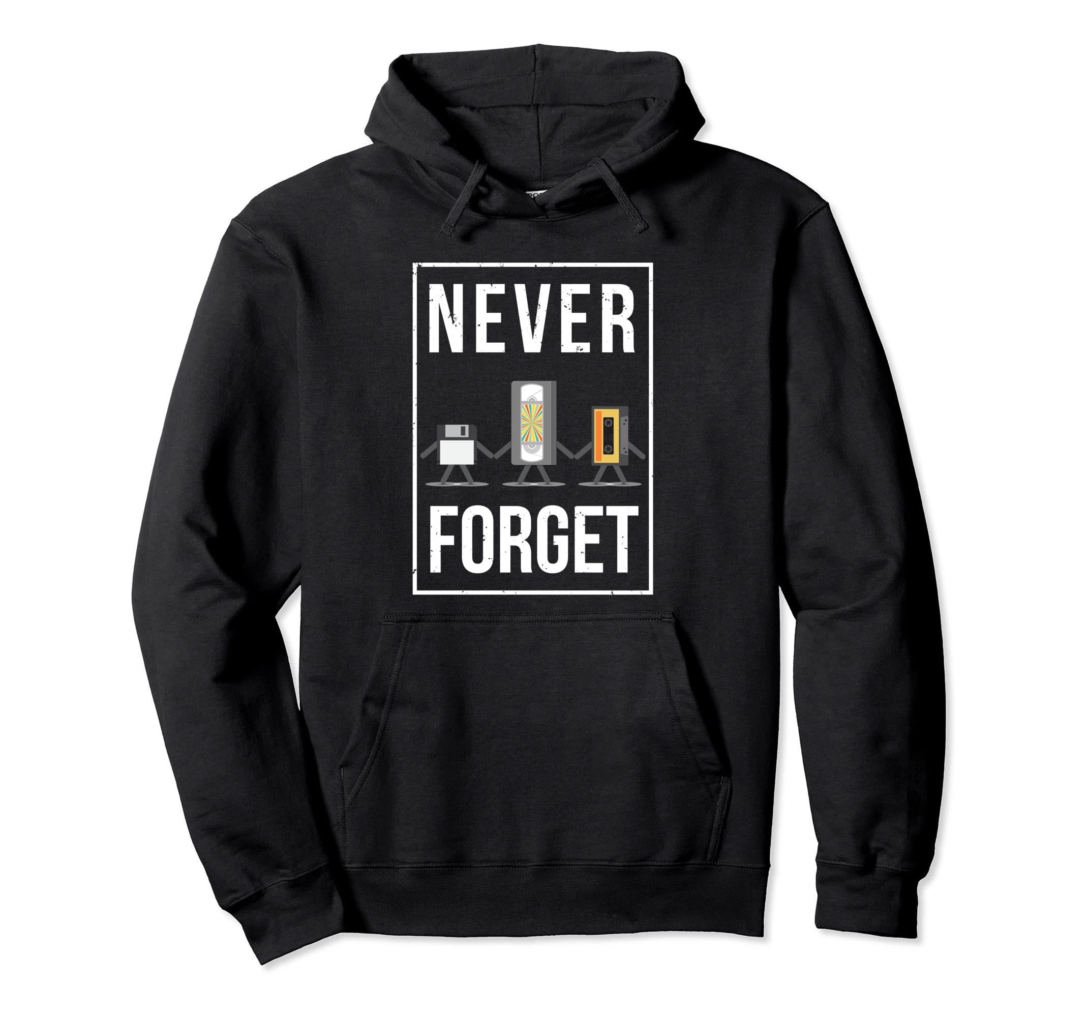 Never Forget Cassette Tape Hoodie - Graphic Print for Adults - T-Shirt, Sweatshirt, Hoodie