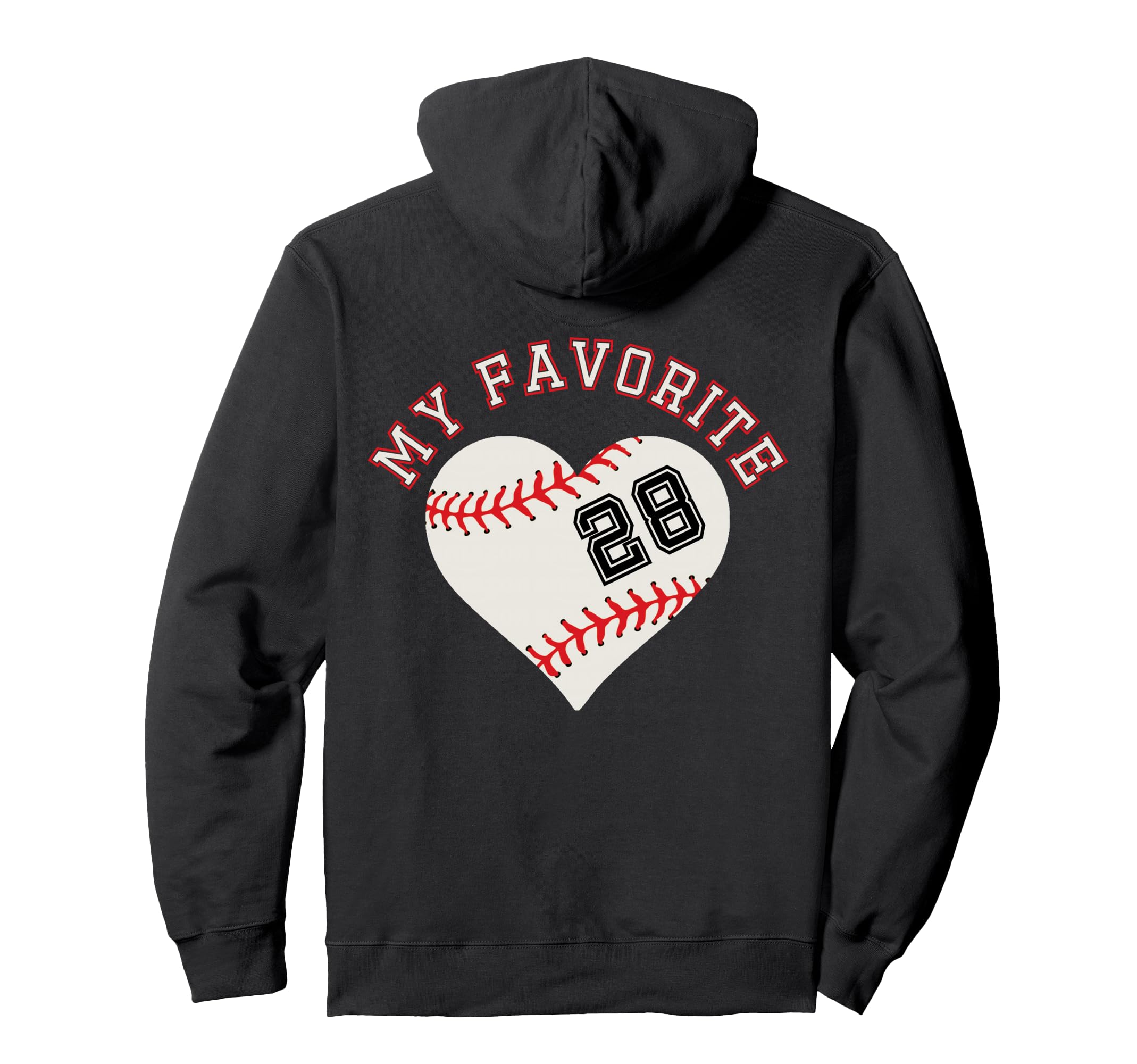 Baseball Player 28 Jersey Outfit No 28 Hoodie - Novelty Apparel Men Women - T-Shirt, Sweatshirt, Hoodie