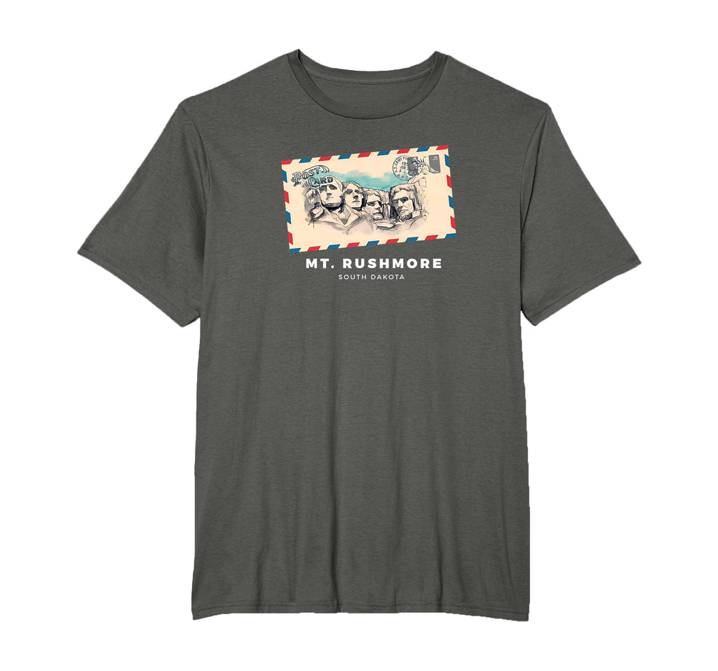 Watercolor Mt Rushmore Postcard T-Shirt - Casual Everyday Wear for Adults - T-Shirt, Sweatshirt, Hoodie