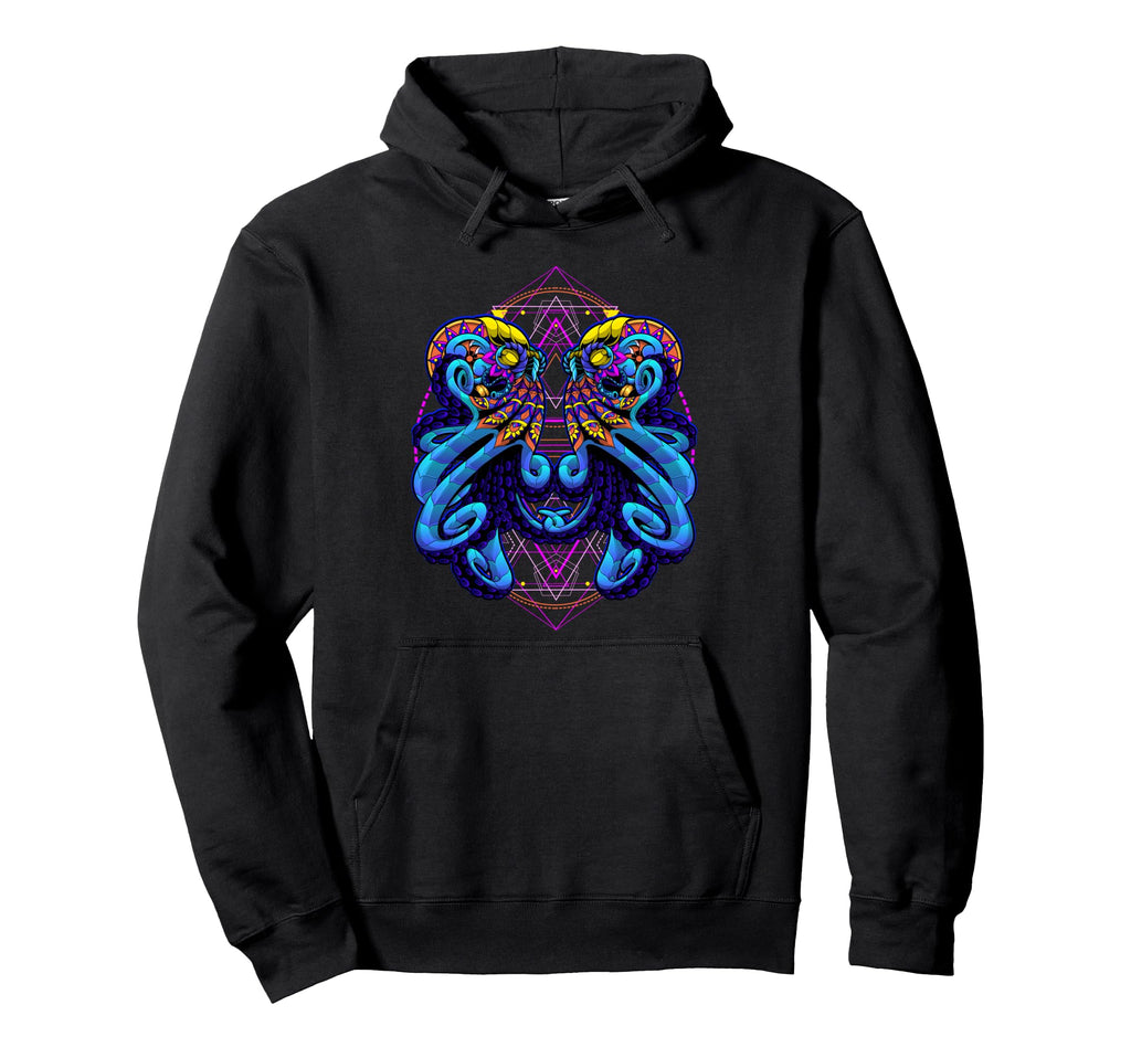 Octopus Vaporwave Edgy Aesthetic Hoodie - Custom Art Print for Adults - T-Shirt, Sweatshirt, Hoodie
