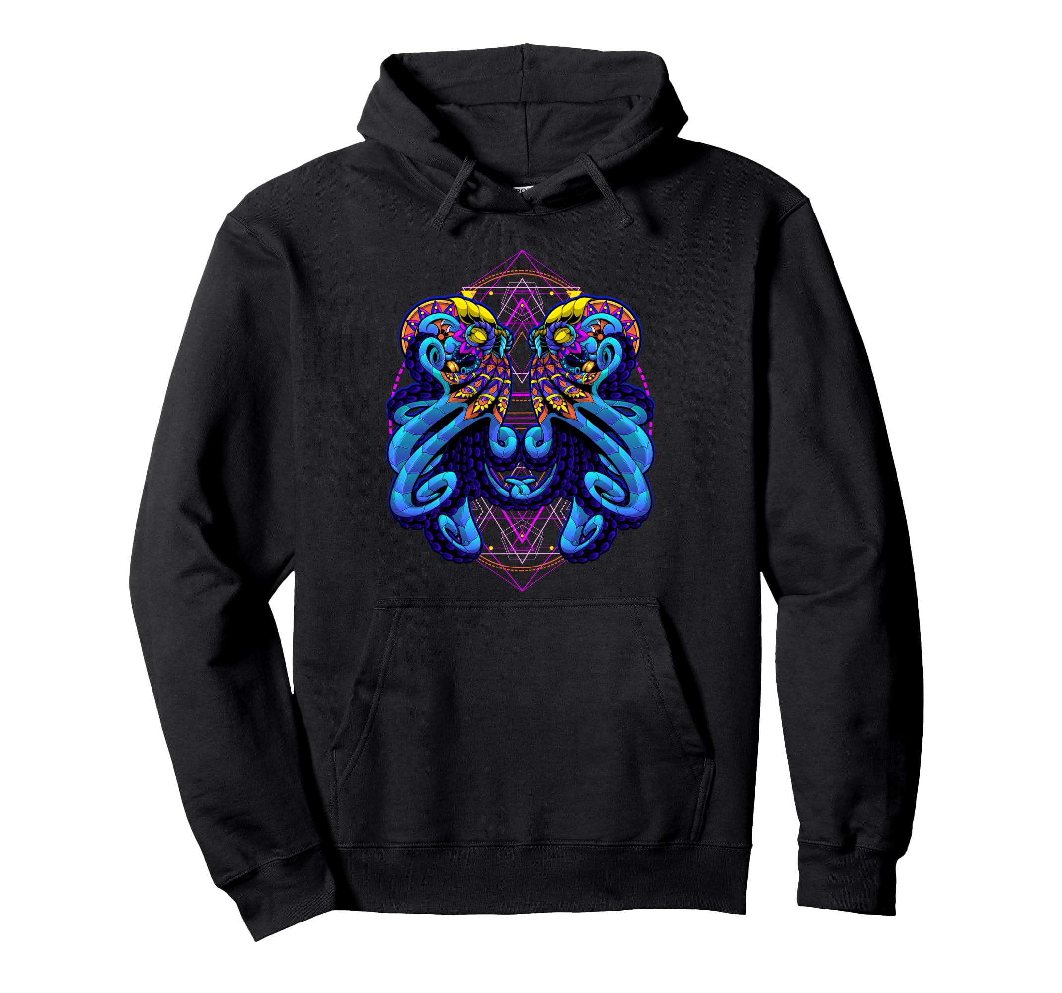 Octopus Vaporwave Edgy Aesthetic Hoodie - Custom Art Print for Adults - T-Shirt, Sweatshirt, Hoodie