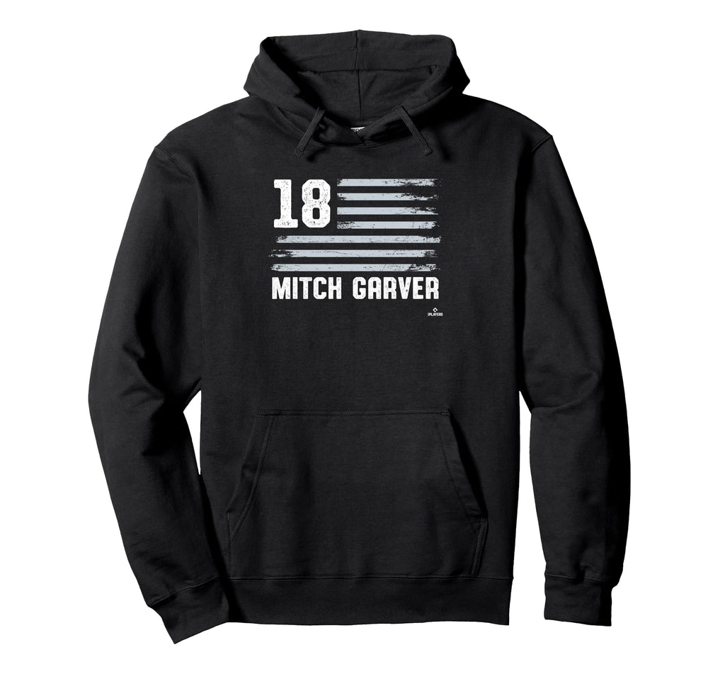 Flag Stripes Mitch Garver Seattle Hoodie - Casual Everyday Wear for Adults - T-Shirt, Sweatshirt, Hoodie