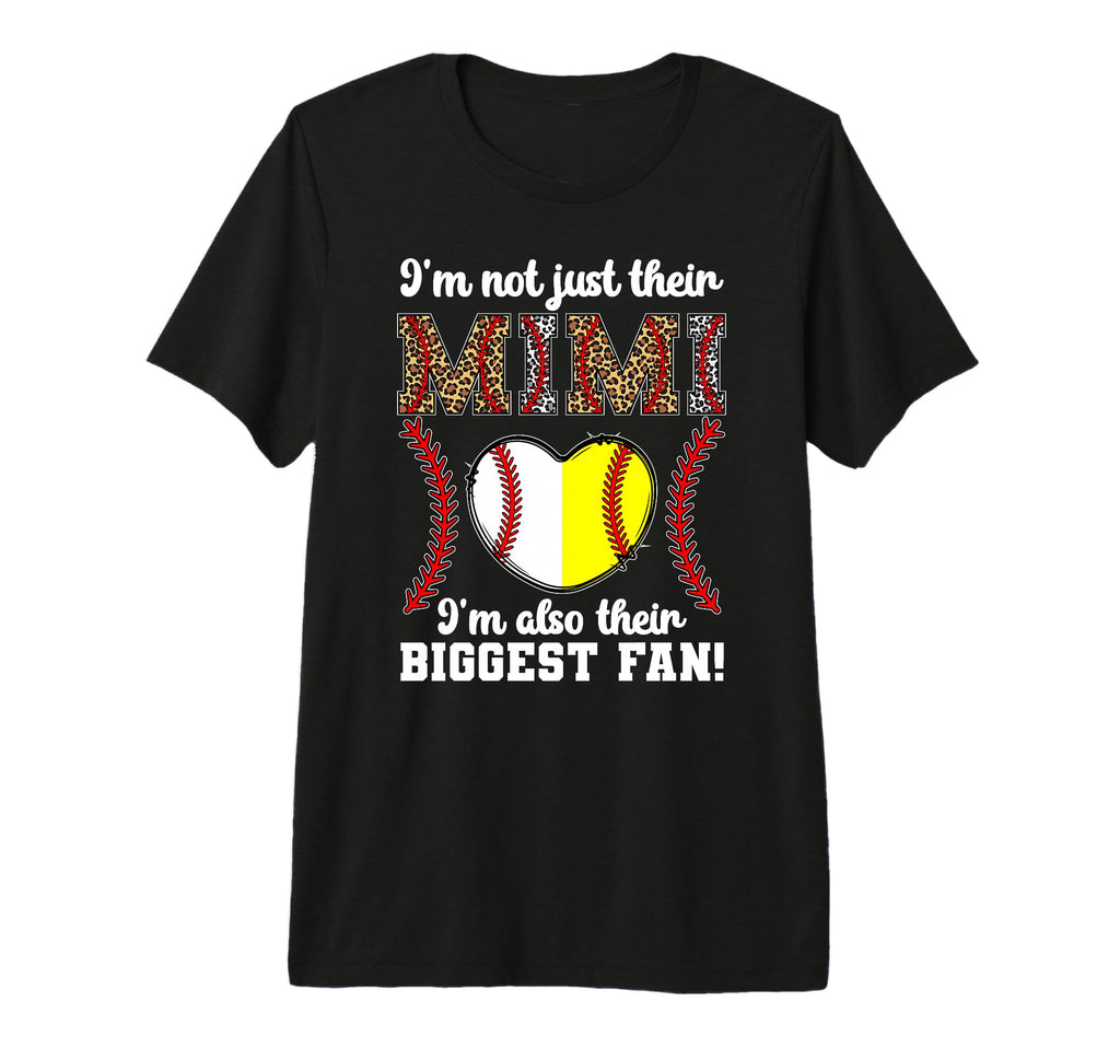 Their Biggest Fan Mimi Softball T-Shirt - Unique Graphic for Adults - T-Shirt, Sweatshirt, Hoodie