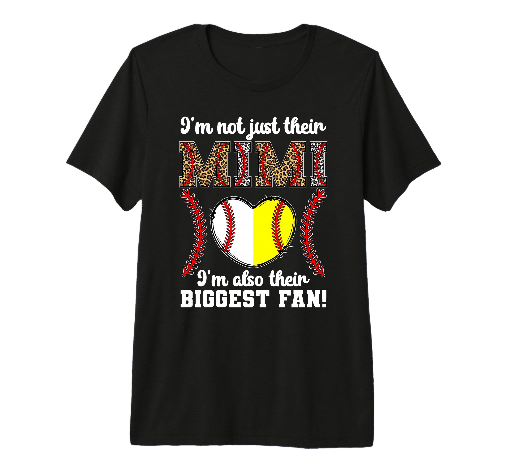 Their Biggest Fan Mimi Softball T-Shirt - Unique Graphic for Adults - T-Shirt, Sweatshirt, Hoodie