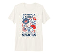 Baseball Sister Im Just Here Snacks Funny T-Shirt - Trendy Graphic Unisex - T-Shirt, Sweatshirt, Hoodie