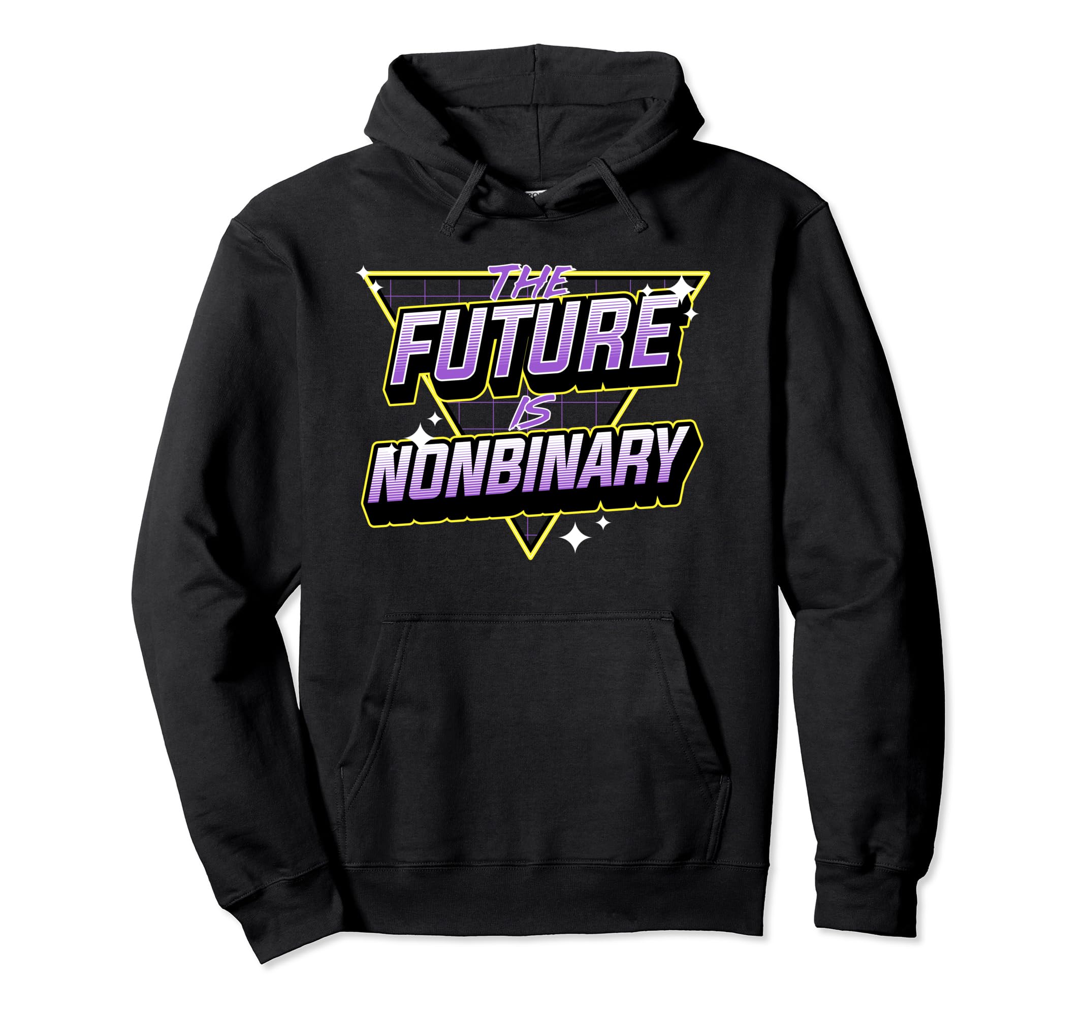 Future Is Nonbinary Retrowave Vaporwave Hoodie - Aesthetic Graphic Unisex - T-Shirt, Sweatshirt, Hoodie