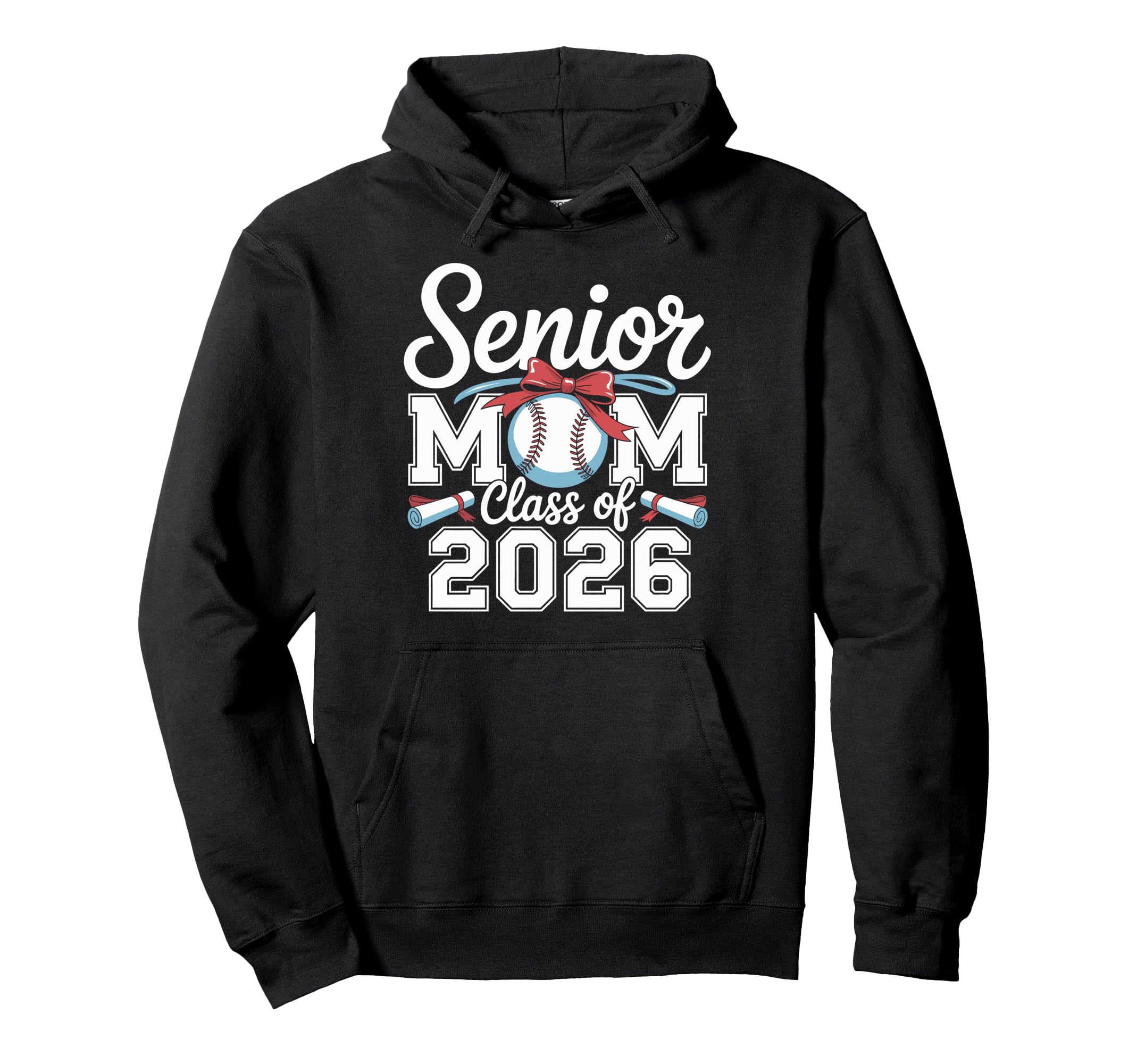 Senior Baseball Mom Class 2026 Baseball Hoodie - Trendy Graphic Unisex - T-Shirt, Sweatshirt, Hoodie