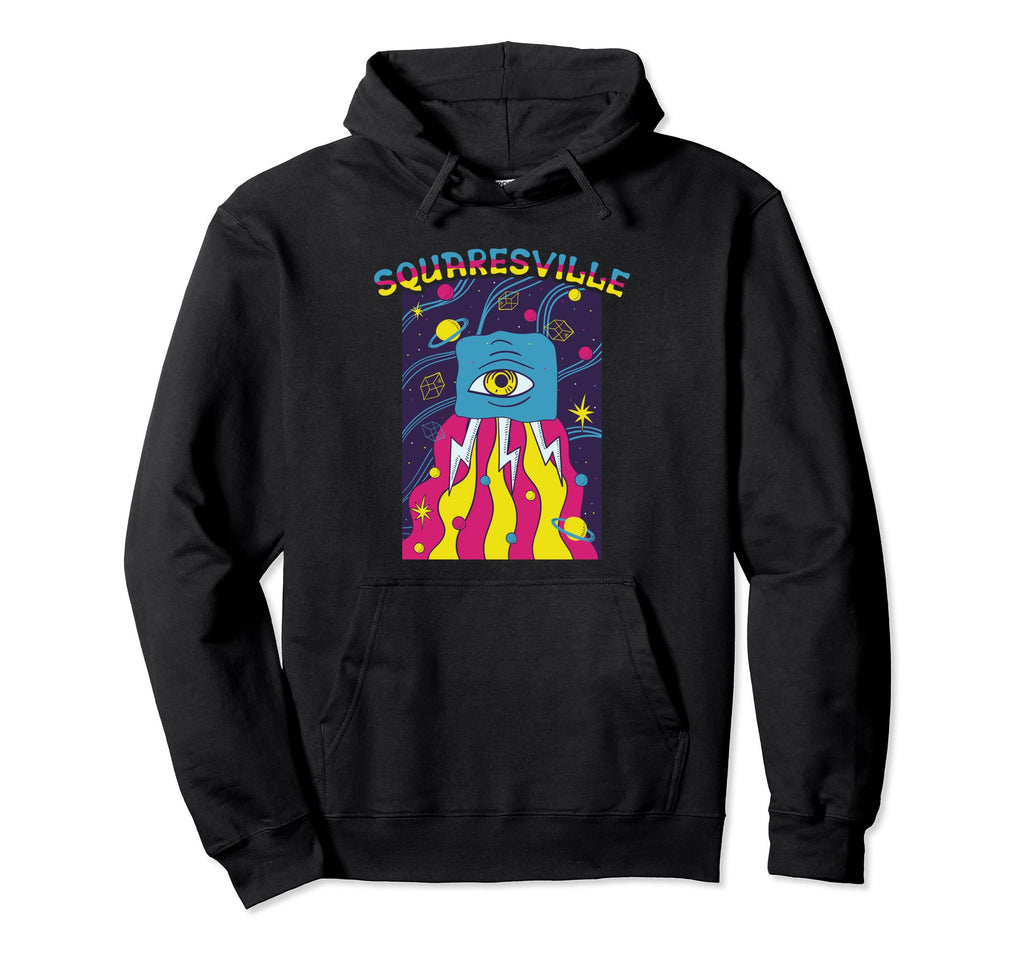 Psychedelic Squaresville Indie Aesthetic 90S Hoodie - Graphic Print Unisex - T-Shirt, Sweatshirt, Hoodie