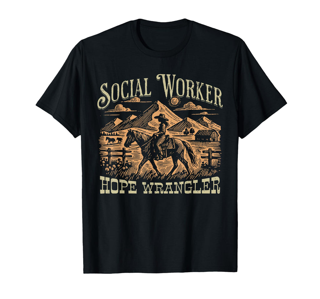 Social Worker Western Msw Lcsw Lsw T-Shirt - Fun Novelty Design for Adults - T-Shirt, Sweatshirt, Hoodie