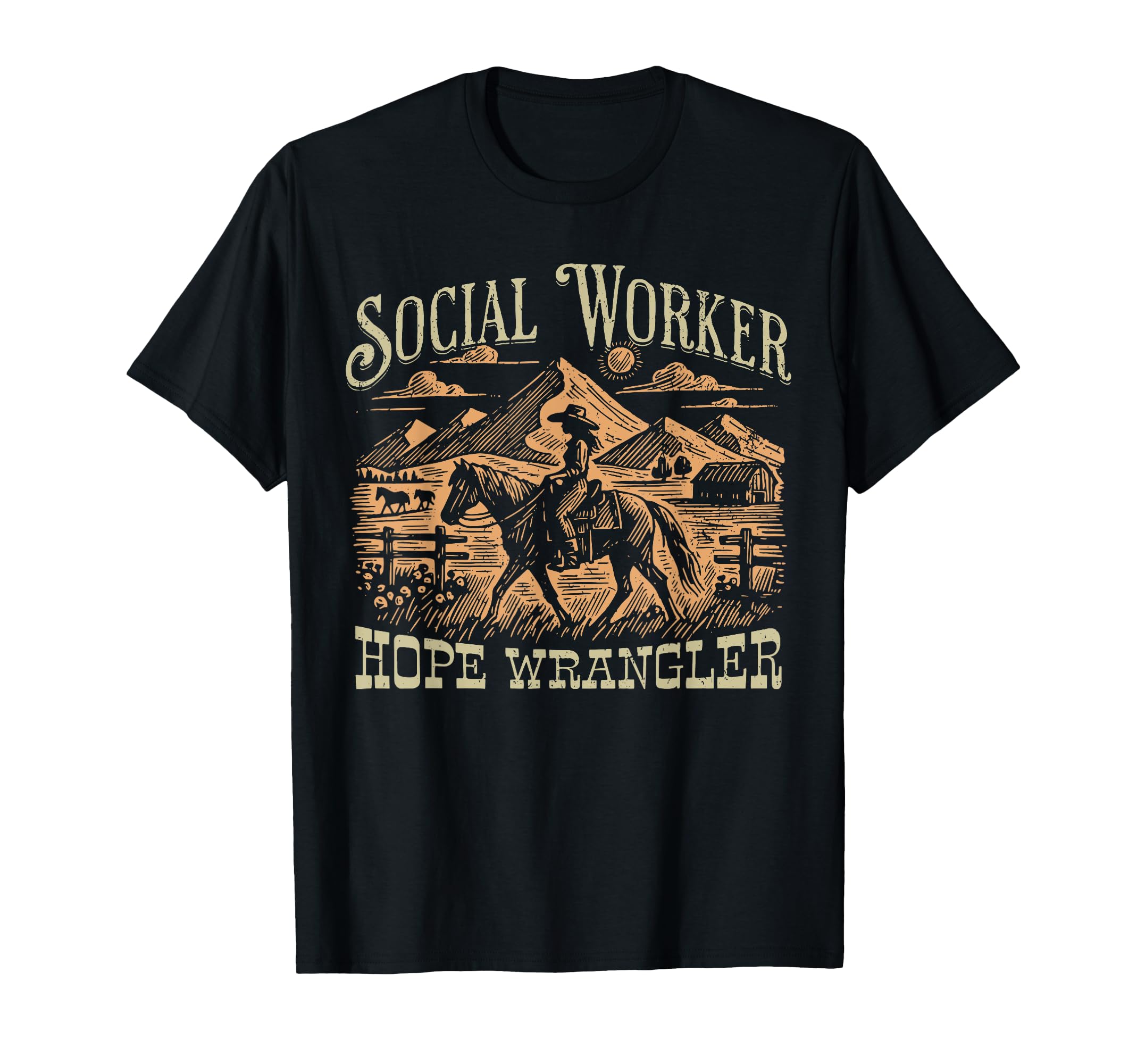 Social Worker Western Msw Lcsw Lsw T-Shirt - Fun Novelty Design for Adults - T-Shirt, Sweatshirt, Hoodie