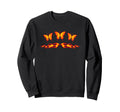 Orange Butterfly Tattoo Tribal Sweatshirt - Aesthetic Graphic for Adults - T-Shirt, Sweatshirt, Hoodie