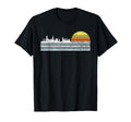 Chicago Skyline Sunset Lines Flag Colors T-Shirt - Streetwear Style Unisex - T-Shirt, Sweatshirt, Hoodie