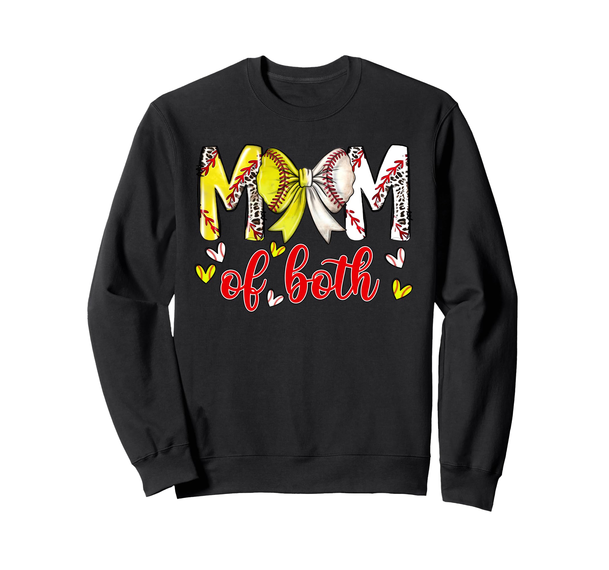 Mom Both Baseball Softball Mama Sweatshirt - Novelty Apparel Men Women - T-Shirt, Sweatshirt, Hoodie
