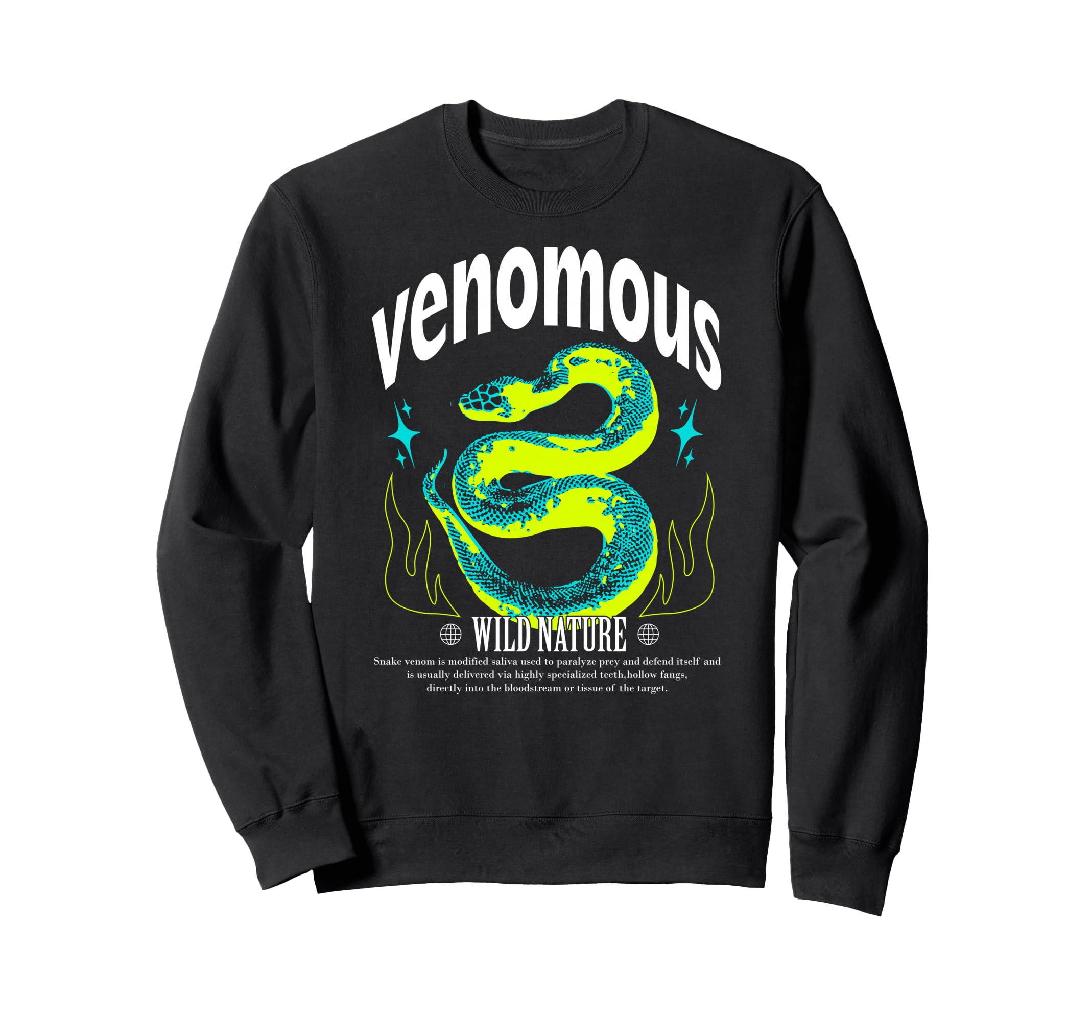 Y2K Venomous Bold Urban Graffiti Sweatshirt - Aesthetic Graphic Unisex - T-Shirt, Sweatshirt, Hoodie