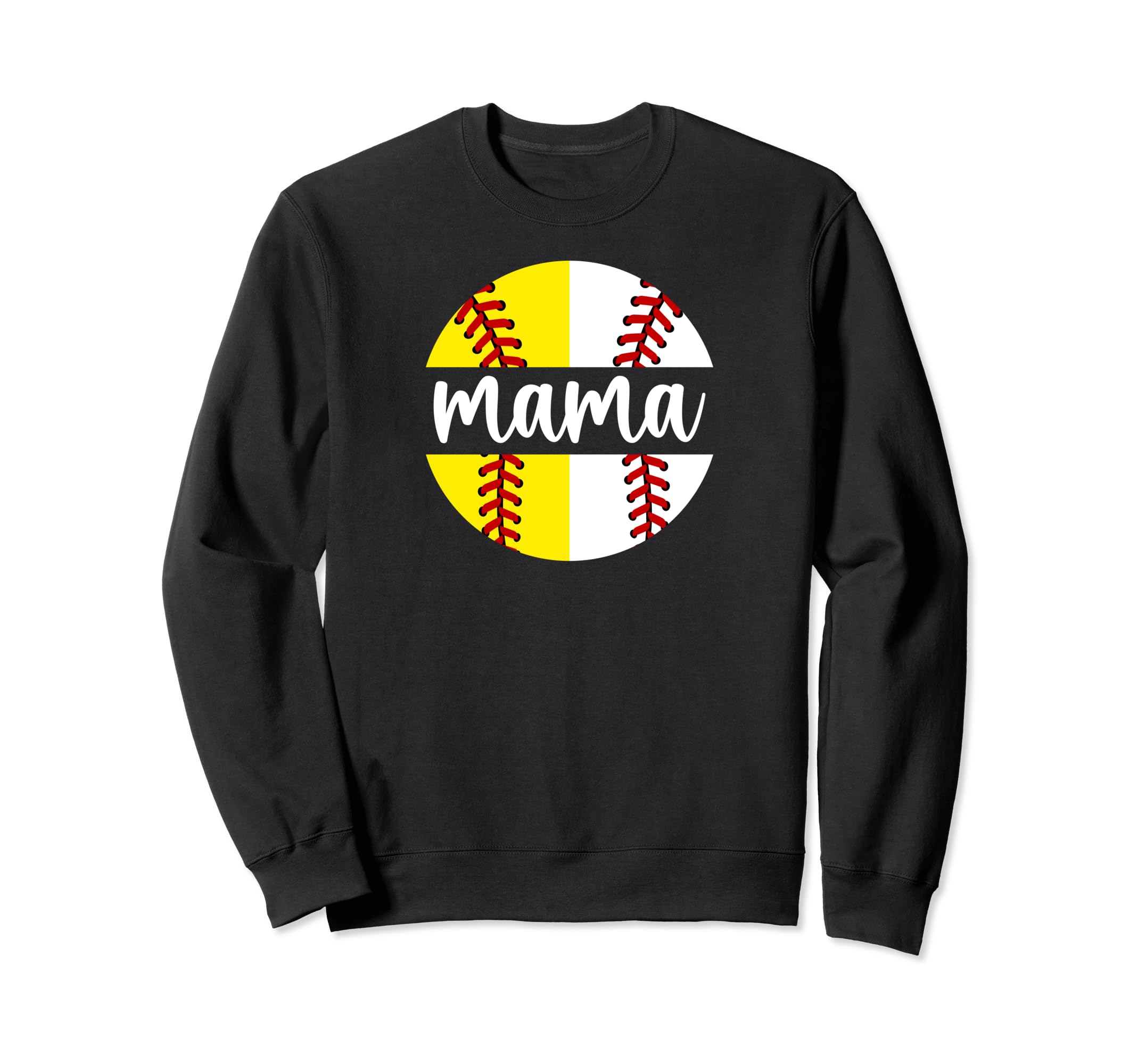 Mama Softball Baseball Mom Sweatshirt - Casual Everyday Wear for Adults - T-Shirt, Sweatshirt, Hoodie