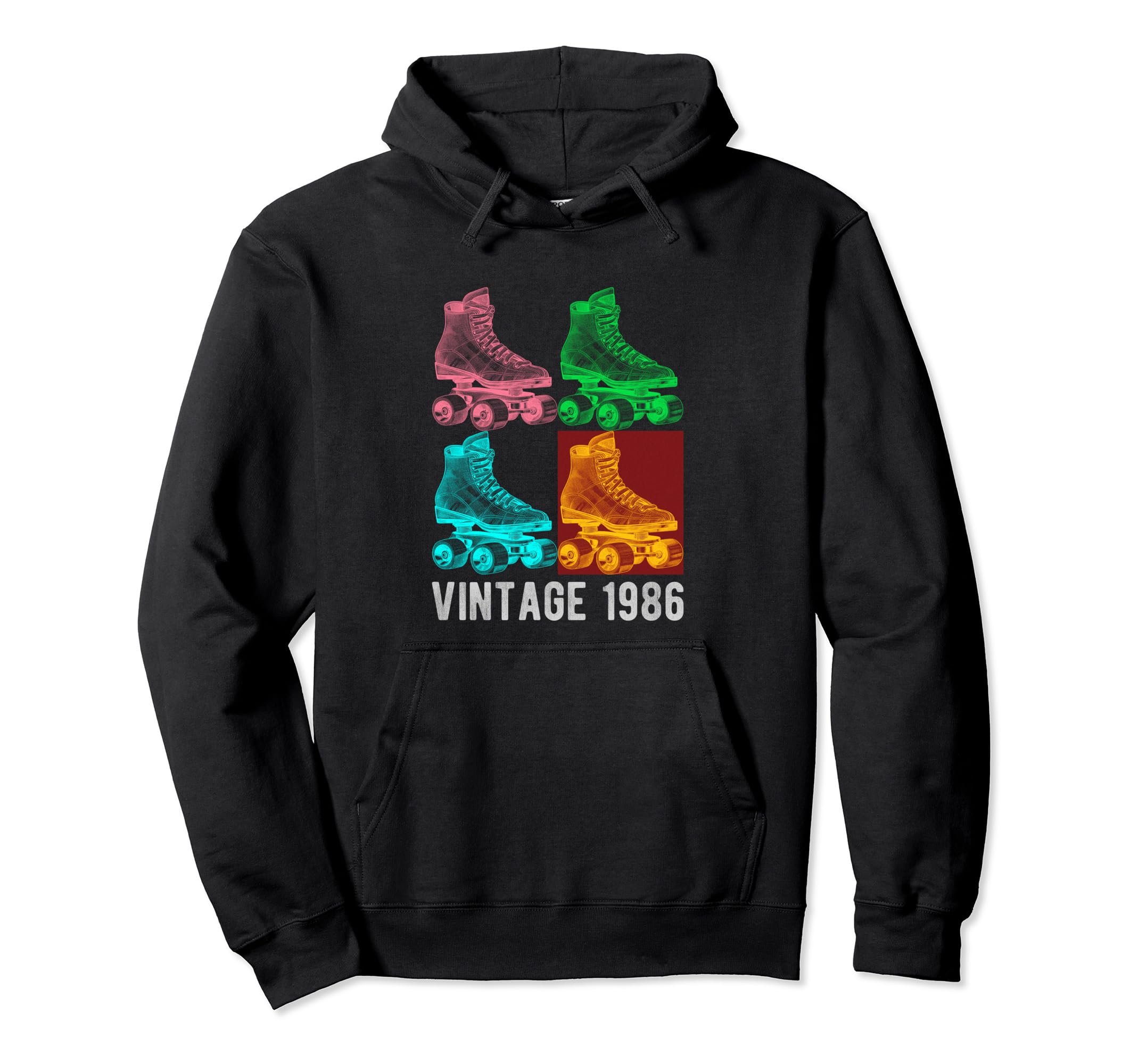 1986 Skater Roller Skating Skate 38Th Hoodie - Graphic Print Unisex - T-Shirt, Sweatshirt, Hoodie