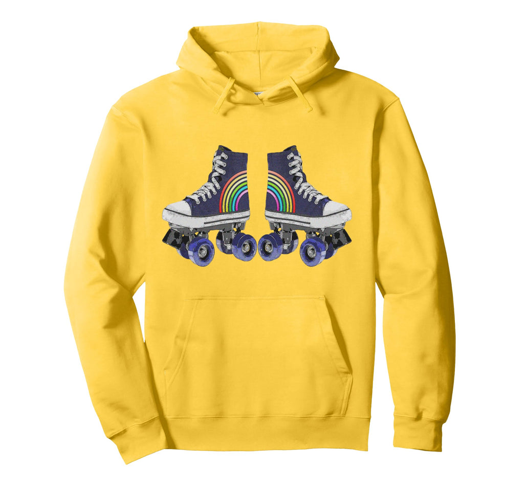 Rainbow Roller Skates Skate Party Hoodie - Graphic Print for Adults - T-Shirt, Sweatshirt, Hoodie