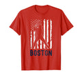 Boston Massachusetts American Flag T-Shirt - Unique Graphic Men Women - T-Shirt, Sweatshirt, Hoodie