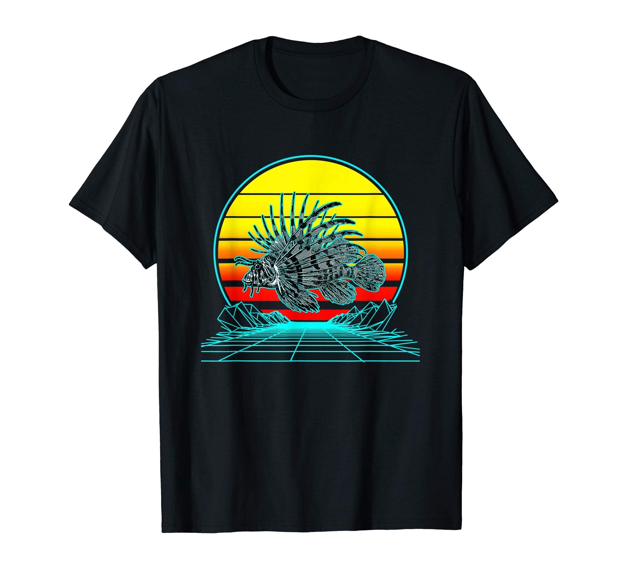 Sunset Lionfish T-Shirt - Novelty Apparel Men Women - T-Shirt, Sweatshirt, Hoodie