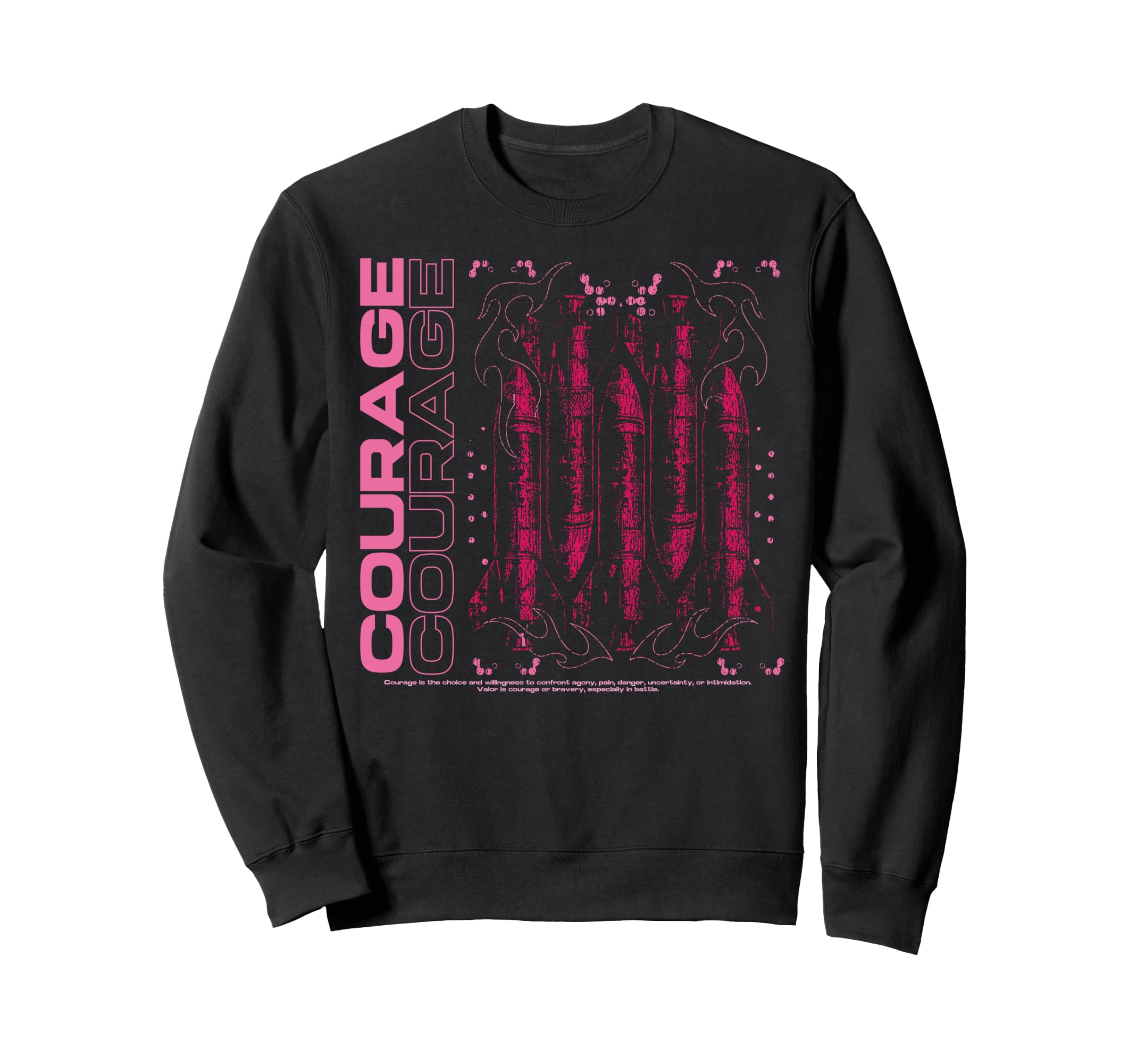 Y2K Courage Bold Urban Graffiti Sweatshirt - Streetwear Style Men Women - T-Shirt, Sweatshirt, Hoodie