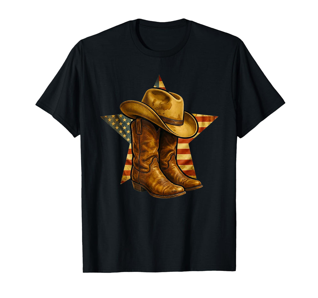 Rodeo Usa Flag Rustic Western Cowboy T-Shirt - Trendy Graphic Men Women - T-Shirt, Sweatshirt, Hoodie
