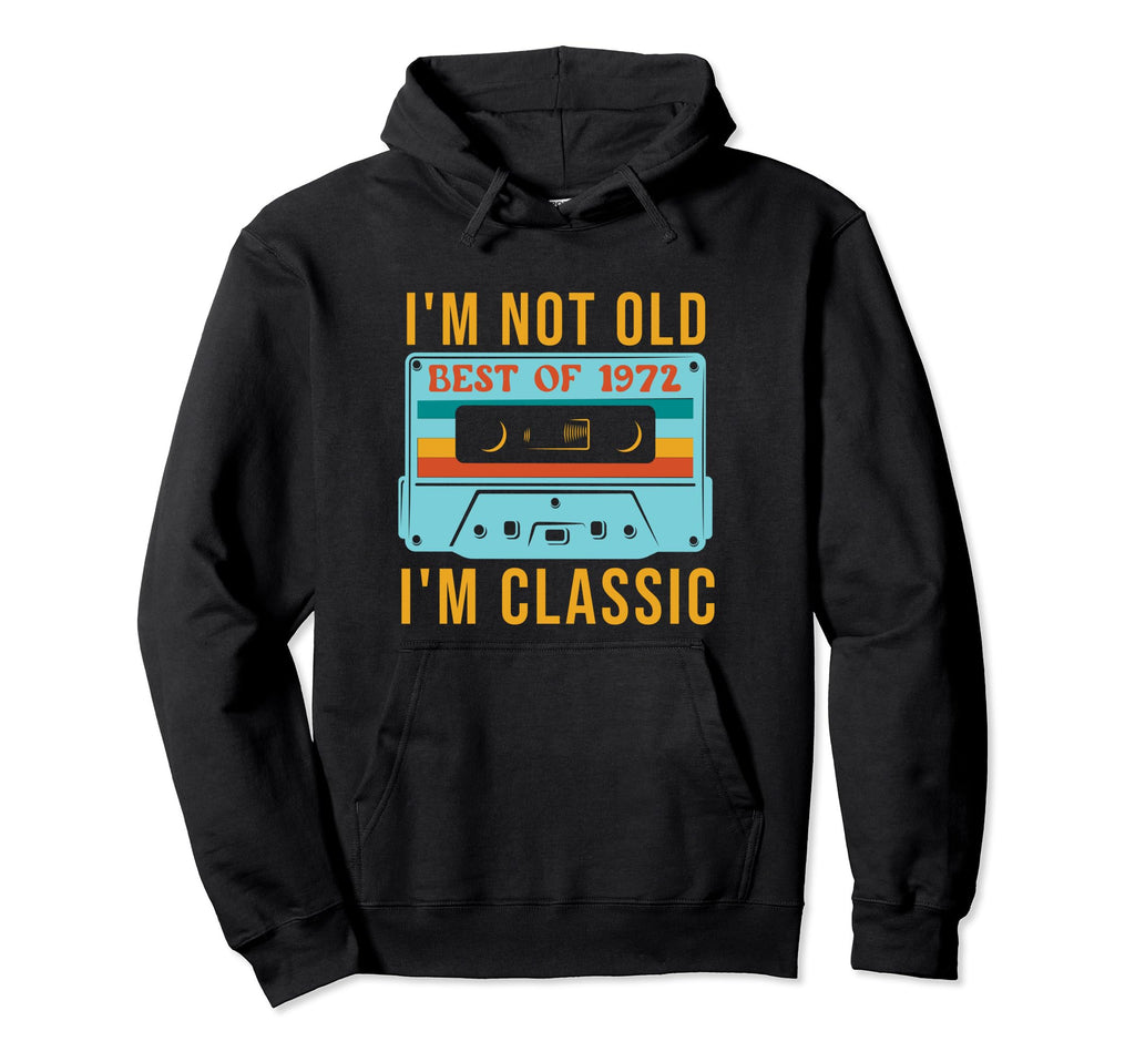 Best 1972 50Th 51St Birthday Cassette Hoodie - Unique Graphic for Adults - T-Shirt, Sweatshirt, Hoodie