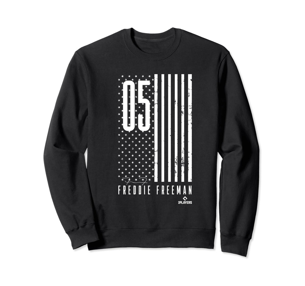 Freddie Freeman American Flag Sweatshirt - Minimalist Print for Adults - T-Shirt, Sweatshirt, Hoodie