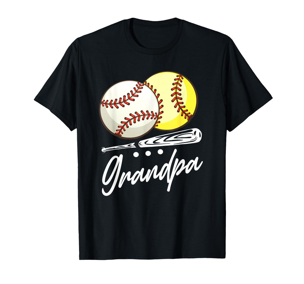Ball Grandpa Baseball Softball T-Shirt - Casual Everyday Wear Unisex - T-Shirt, Sweatshirt, Hoodie