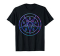 Vaporwave Satanic Pentagram Glitch T-Shirt - Aesthetic Graphic Men Women - T-Shirt, Sweatshirt, Hoodie