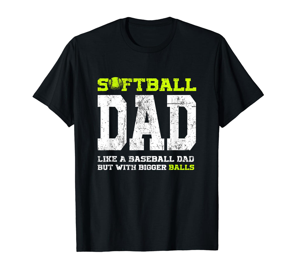 Softball Dad Pitcher Funny Distressed T-Shirt - Graphic Print Men Women - T-Shirt, Sweatshirt, Hoodie