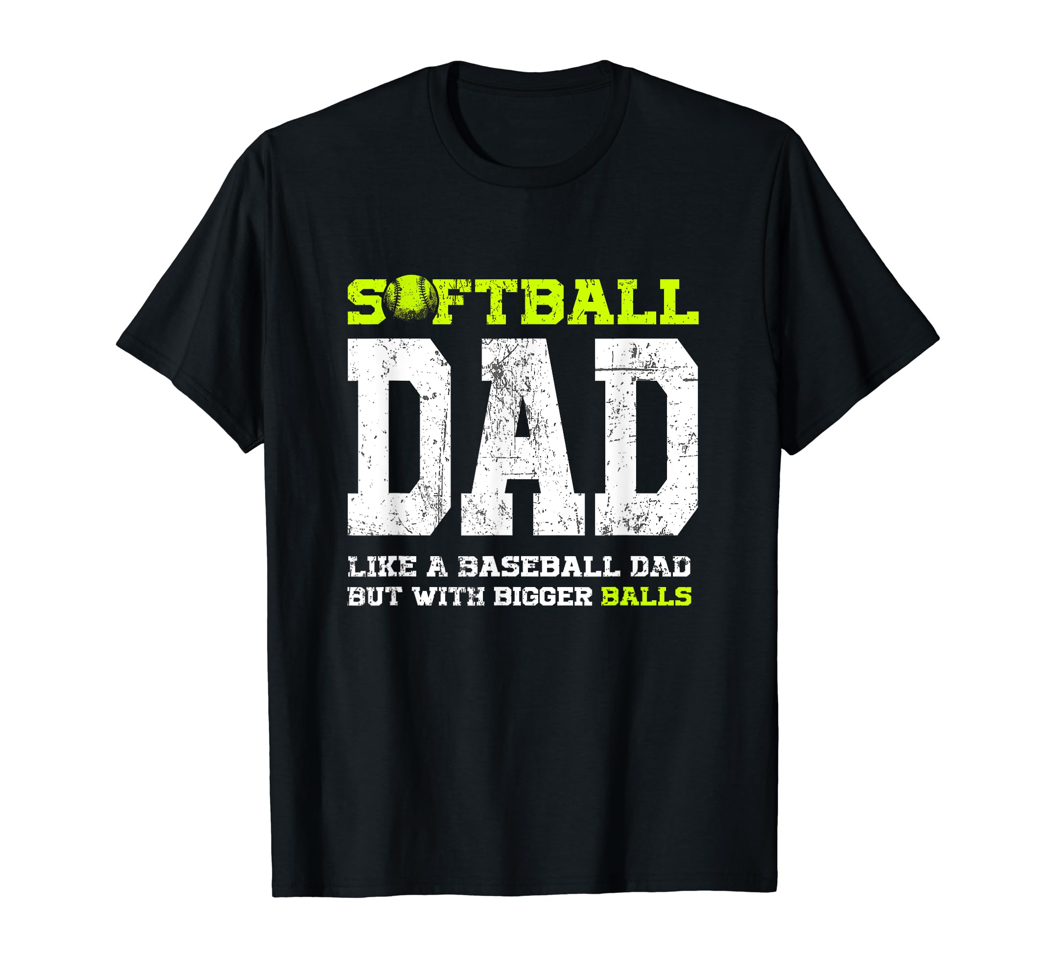 Softball Dad Pitcher Funny Distressed T-Shirt - Graphic Print Men Women - T-Shirt, Sweatshirt, Hoodie