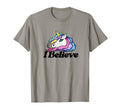 I Believe Unicorns Rainbow T-Shirt - Minimalist Print for Adults - T-Shirt, Sweatshirt, Hoodie