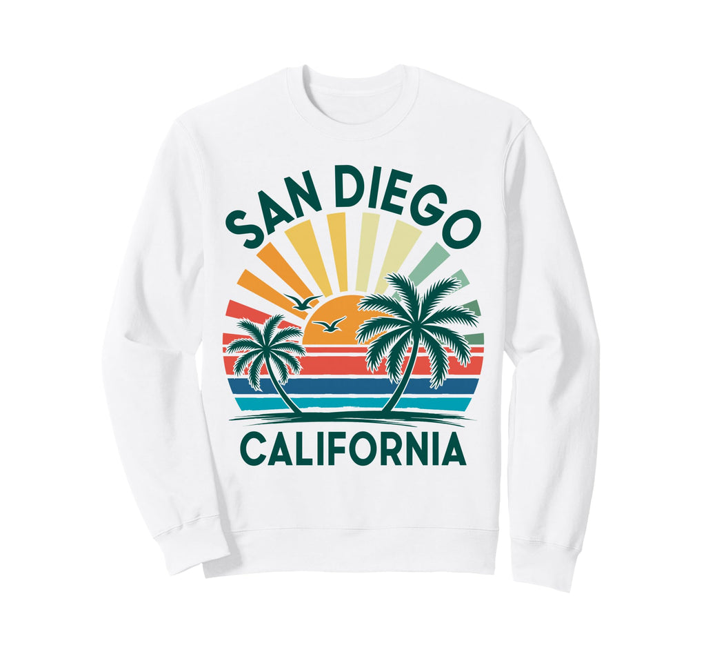 San Diego Beach California Vacation Sweatshirt - Aesthetic Graphic Unisex - T-Shirt, Sweatshirt, Hoodie