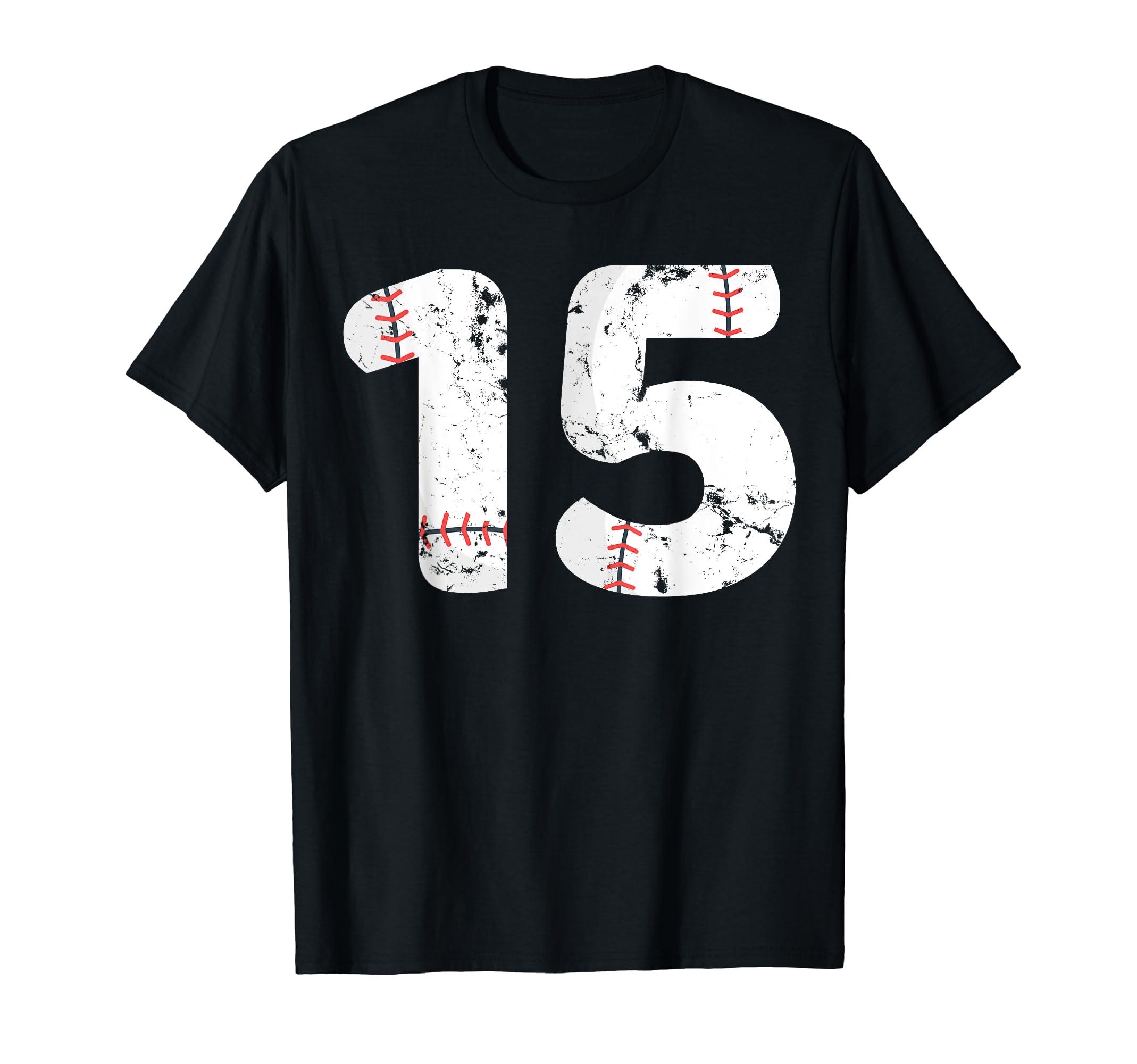 Number 15 Baseball Distressed Team T-Shirt - Aesthetic Graphic Unisex - T-Shirt, Sweatshirt, Hoodie