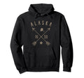 Alaska Distressed State Outline Arrows Hoodie - Casual Everyday Wear Unisex - T-Shirt, Sweatshirt, Hoodie