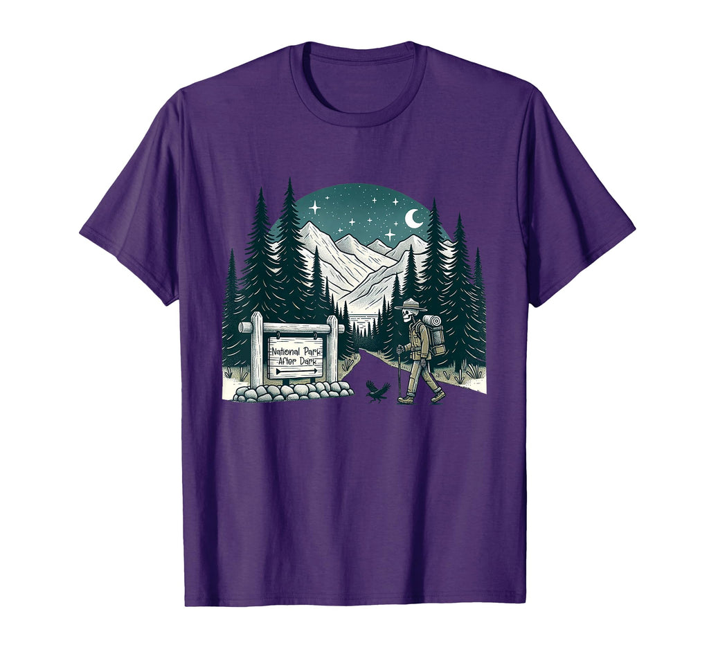 National Park After Dark Skeleton T-Shirt - Minimalist Print for Adults - T-Shirt, Sweatshirt, Hoodie