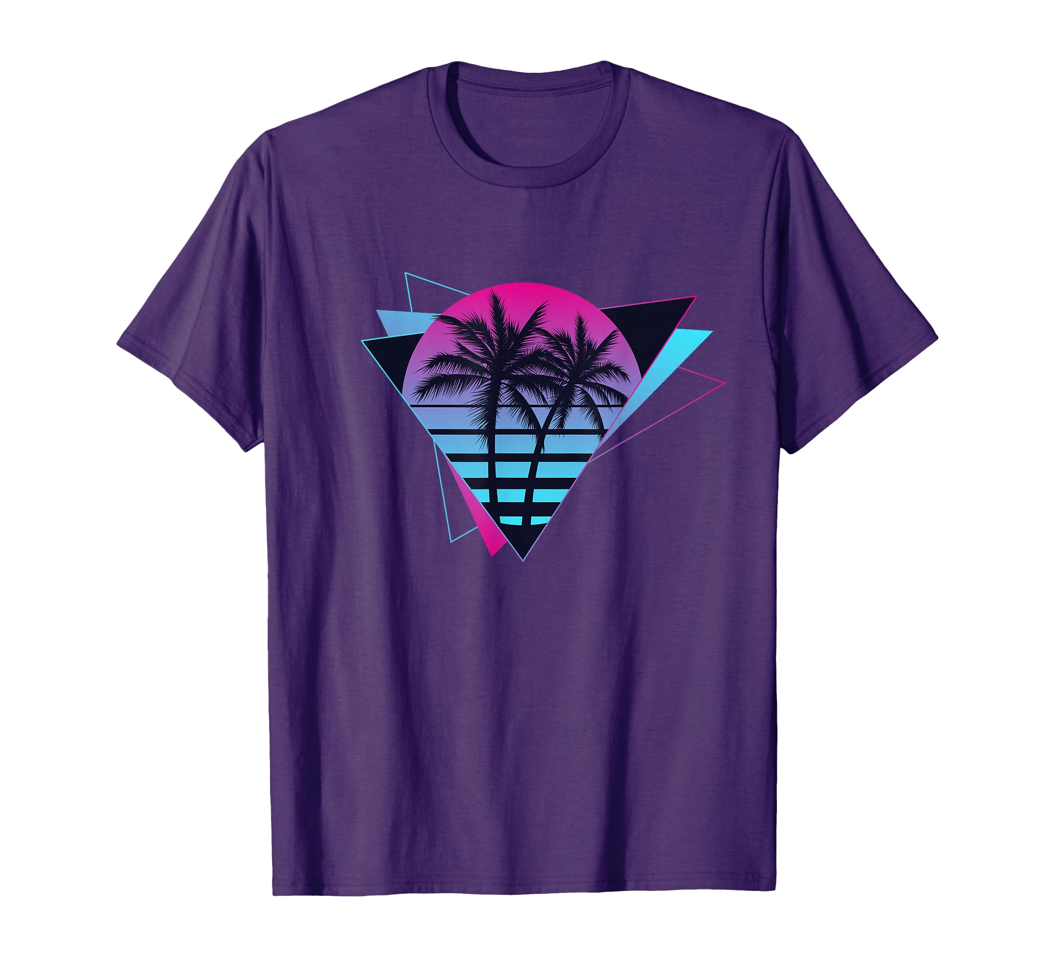 80S 90S Sunset Palm Trees T-Shirt - Casual Everyday Wear Men Women - T-Shirt, Sweatshirt, Hoodie