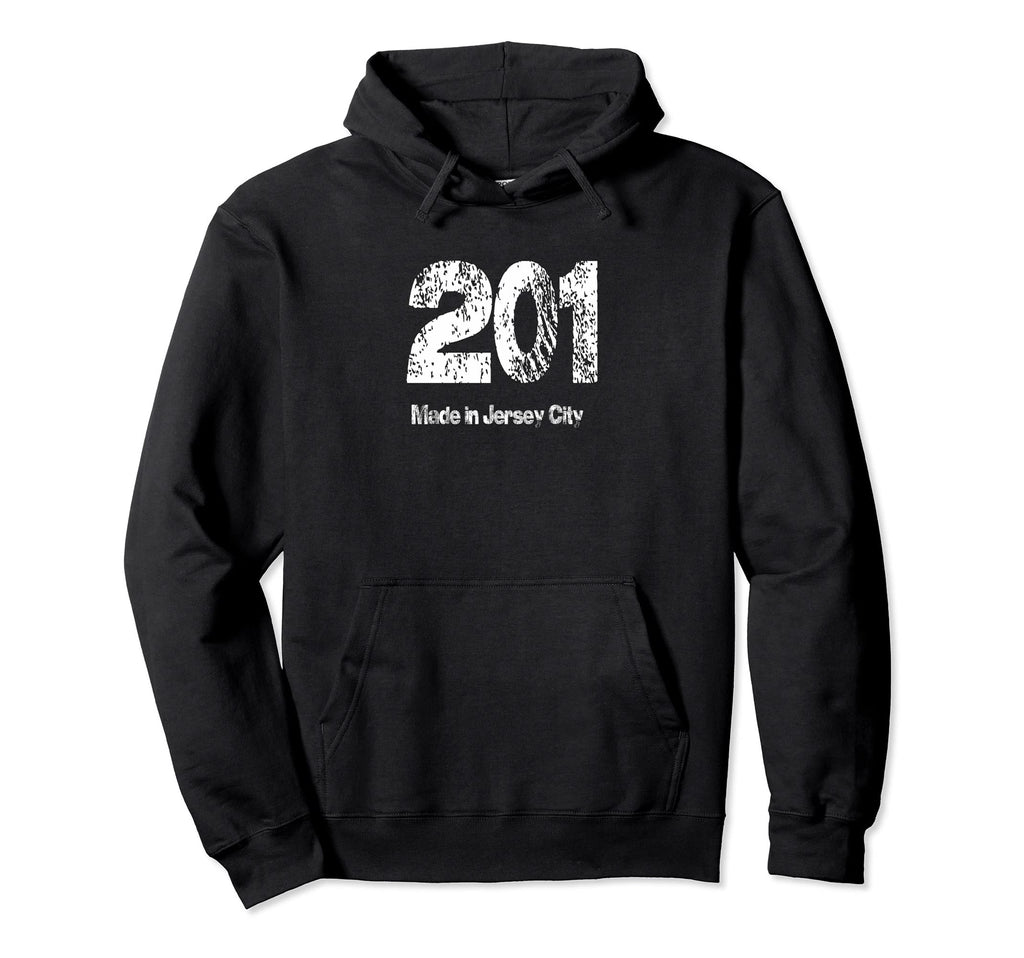 201 Made Jersey City Distressed Hoodie - Streetwear Style Unisex - T-Shirt, Sweatshirt, Hoodie