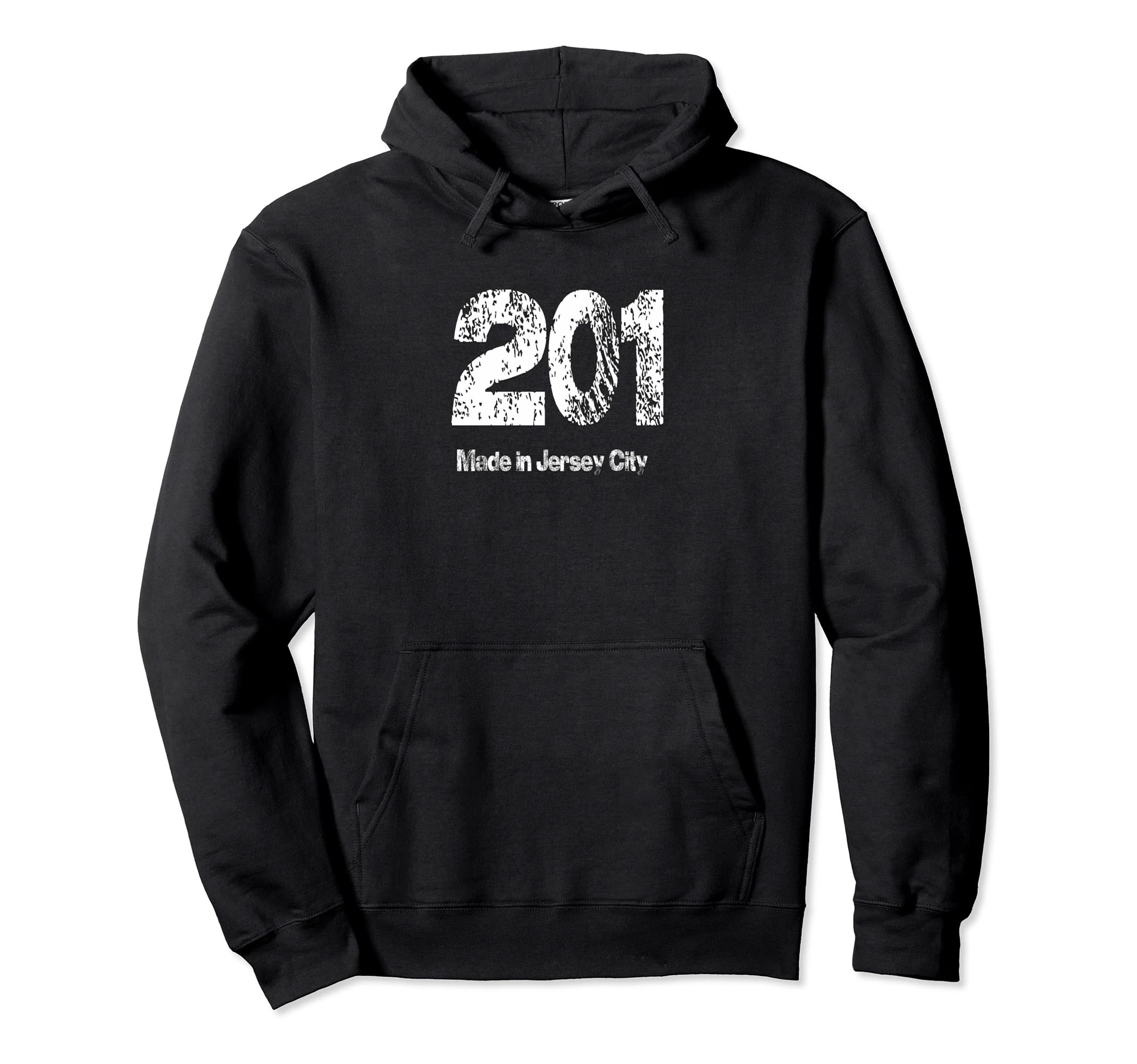 201 Made Jersey City Distressed Hoodie - Streetwear Style Unisex - T-Shirt, Sweatshirt, Hoodie