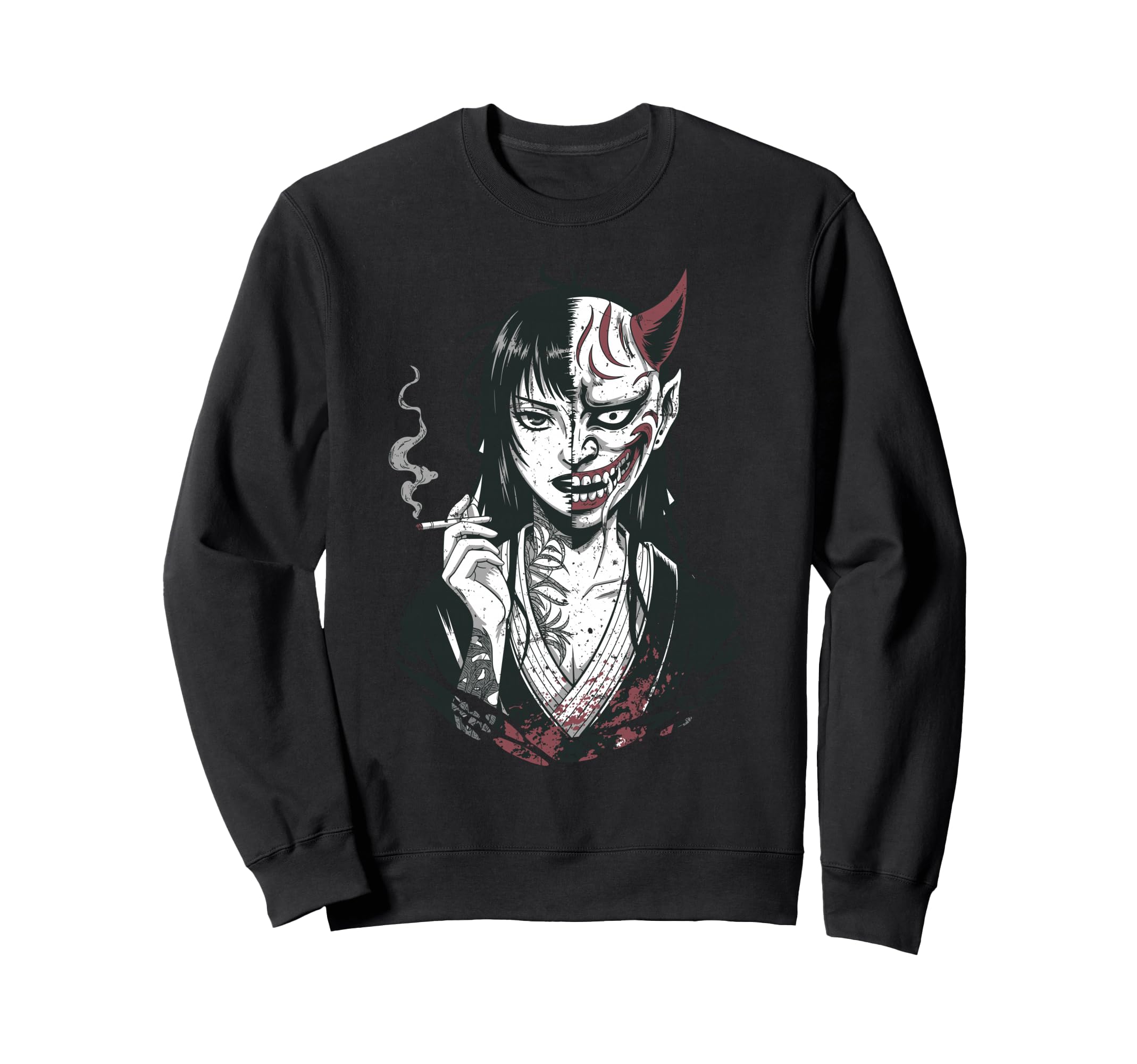 Japanese Horror Anime Manga Y2K Sweatshirt - Trendy Graphic for Adults - T-Shirt, Sweatshirt, Hoodie