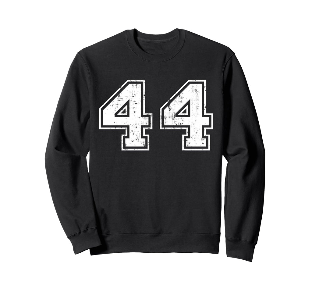 Number 44 Forty Four Distressed Sweatshirt - Aesthetic Graphic Men Women - T-Shirt, Sweatshirt, Hoodie