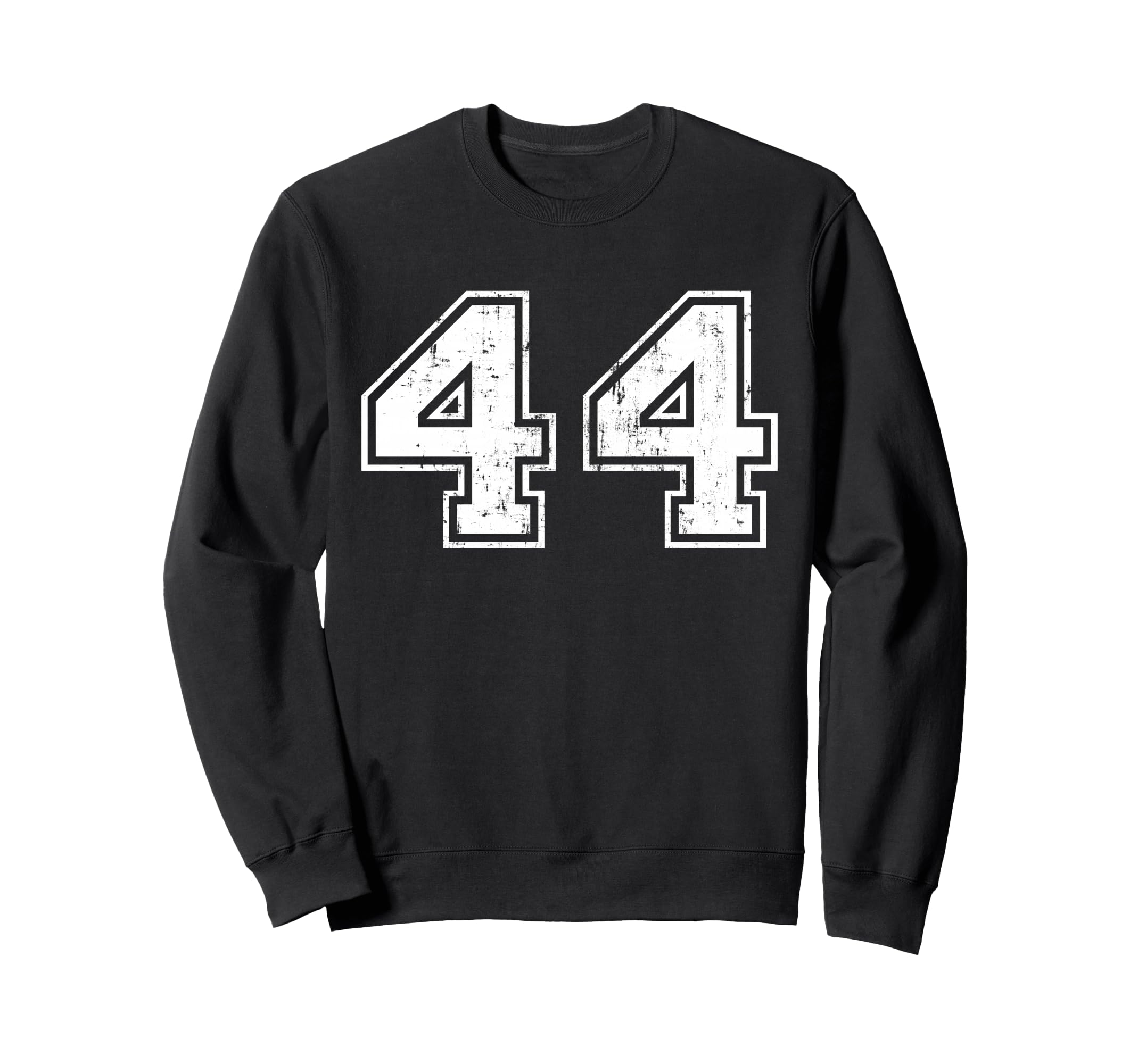 Number 44 Forty Four Distressed Sweatshirt - Aesthetic Graphic Men Women - T-Shirt, Sweatshirt, Hoodie