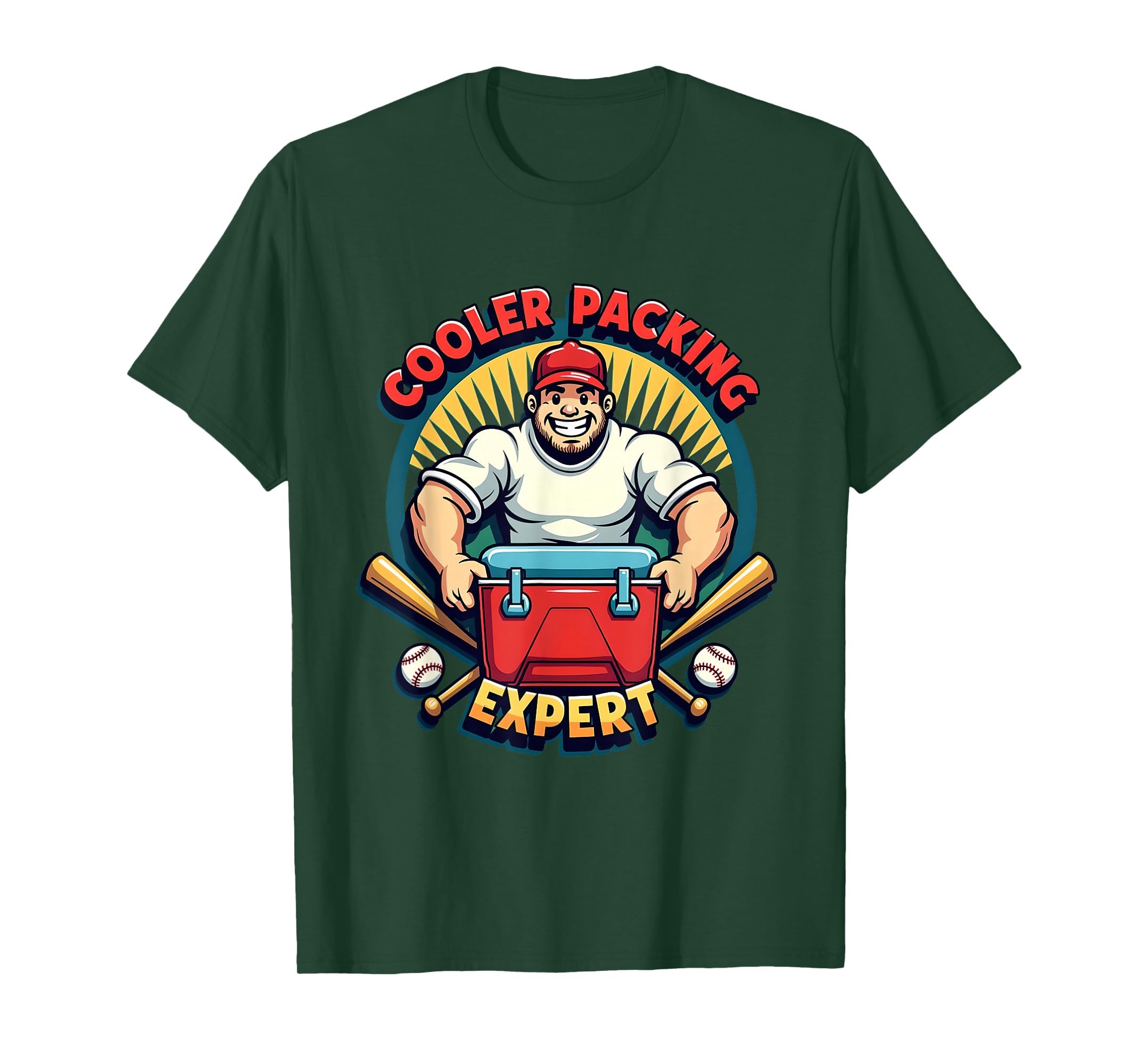 Cooler Packing Expert Baseball Dad T-Shirt - Unique Graphic for Adults - T-Shirt, Sweatshirt, Hoodie