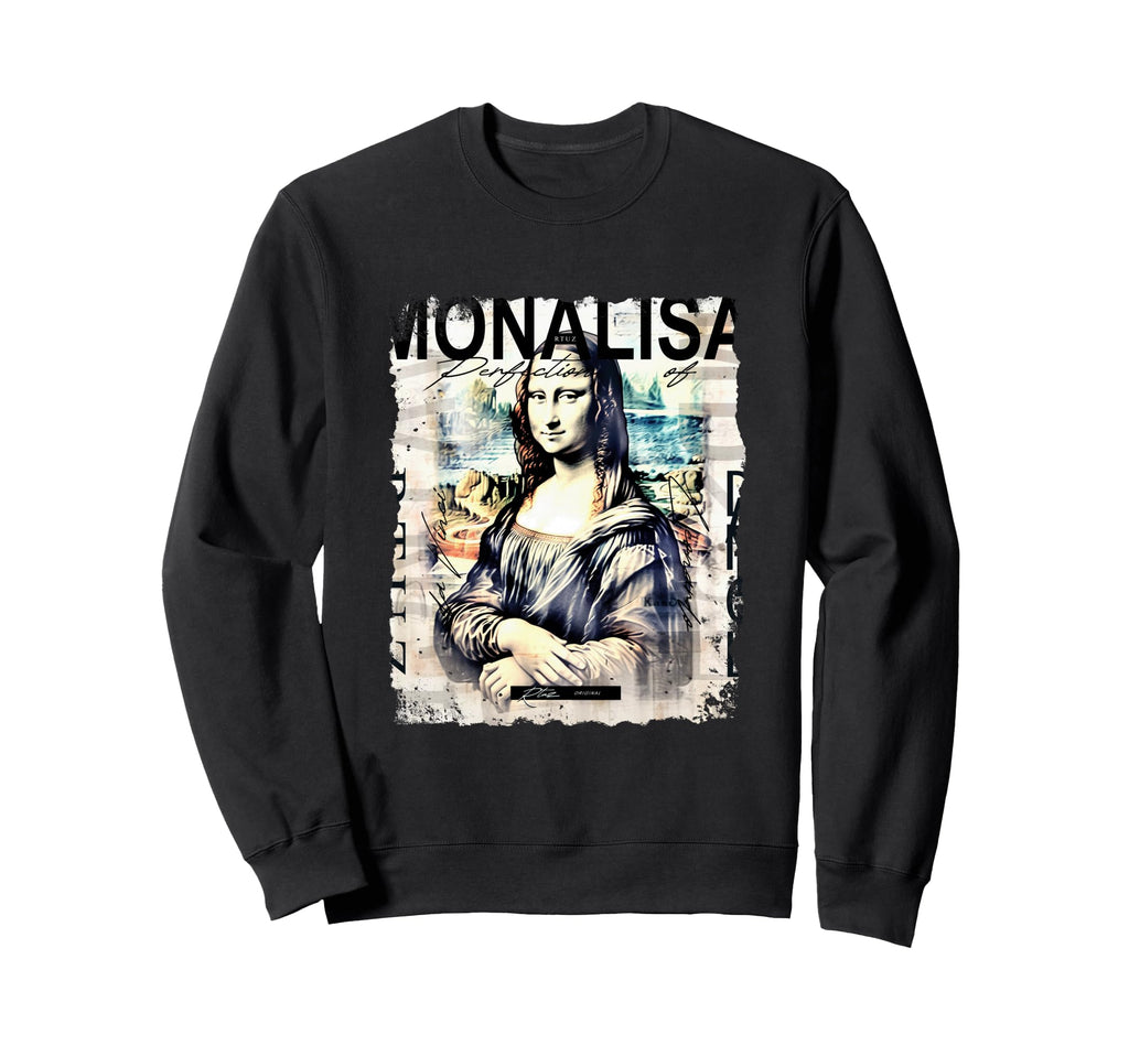 Mona Lisa Aesthetic Y2K Streetwear Sweatshirt - Minimalist Print Unisex - T-Shirt, Sweatshirt, Hoodie